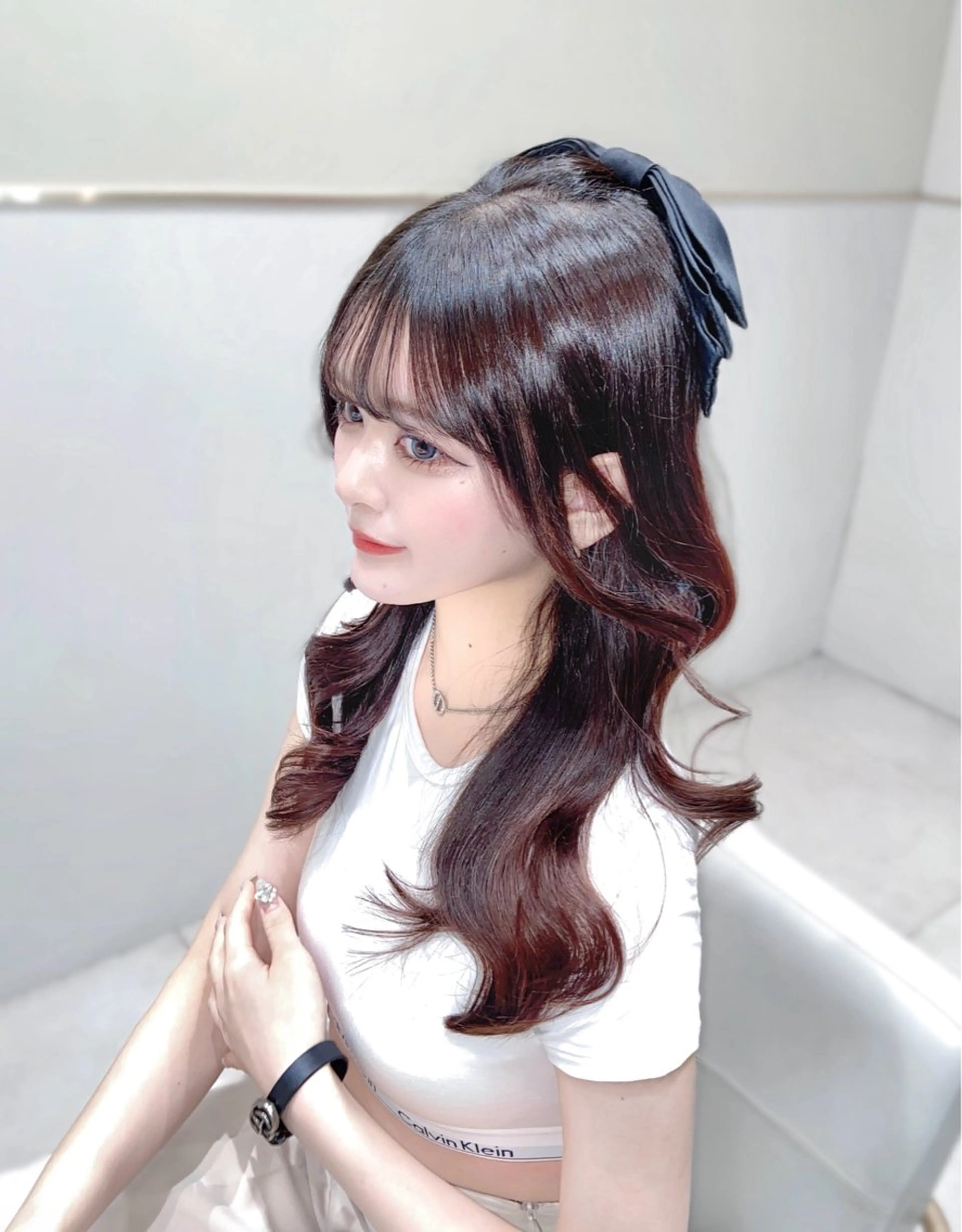 セミロング カラー カット ヘアカラー トリートメント ヘッドスパ ヘアセット 韓国ヘア/レイヤー/ 顔まわり/りょーとのヘアスタイル