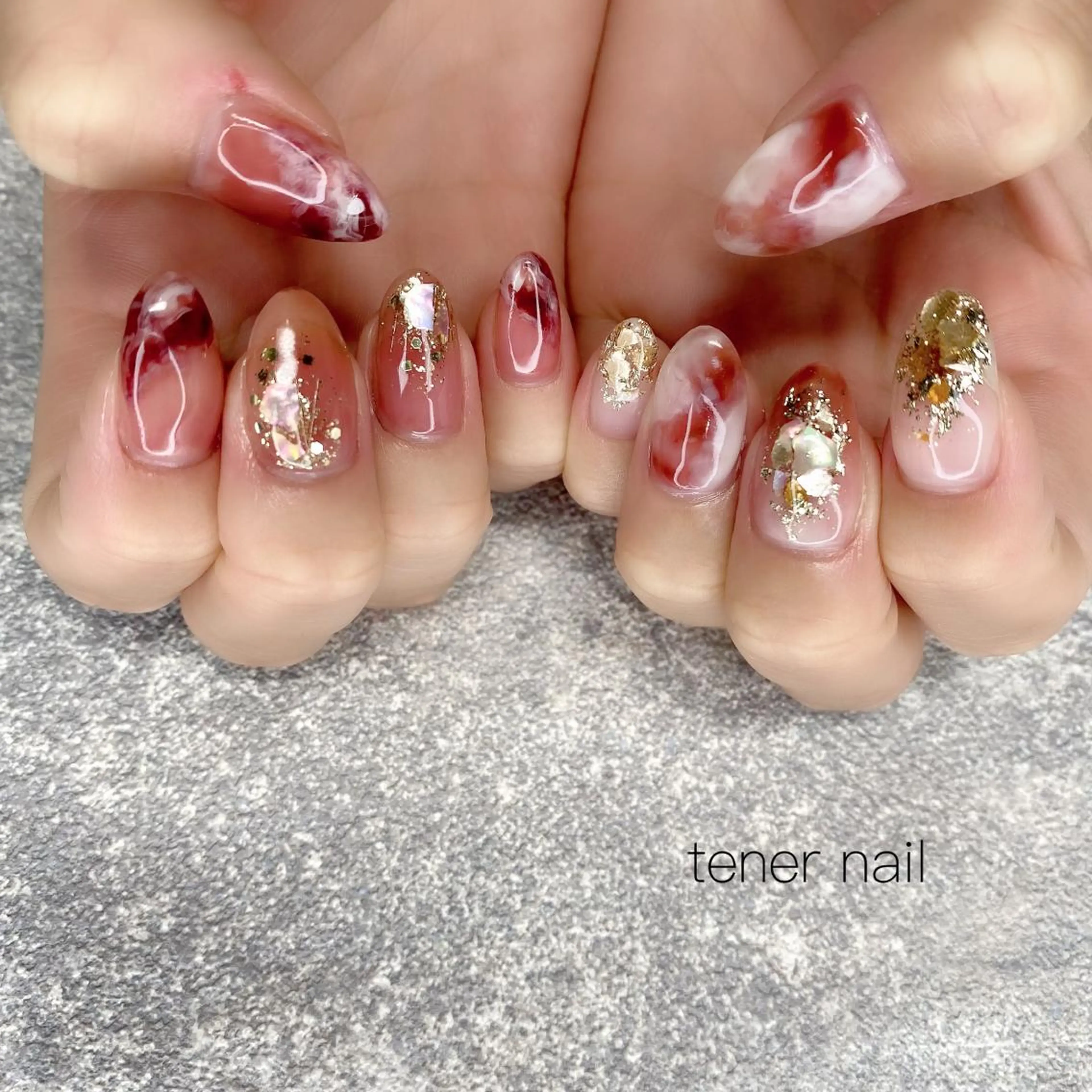 ネイル ボルドー ニュアンスネイル tener  nail  テネルネイル所属・テネルネイル tener nailのネイルデザイン