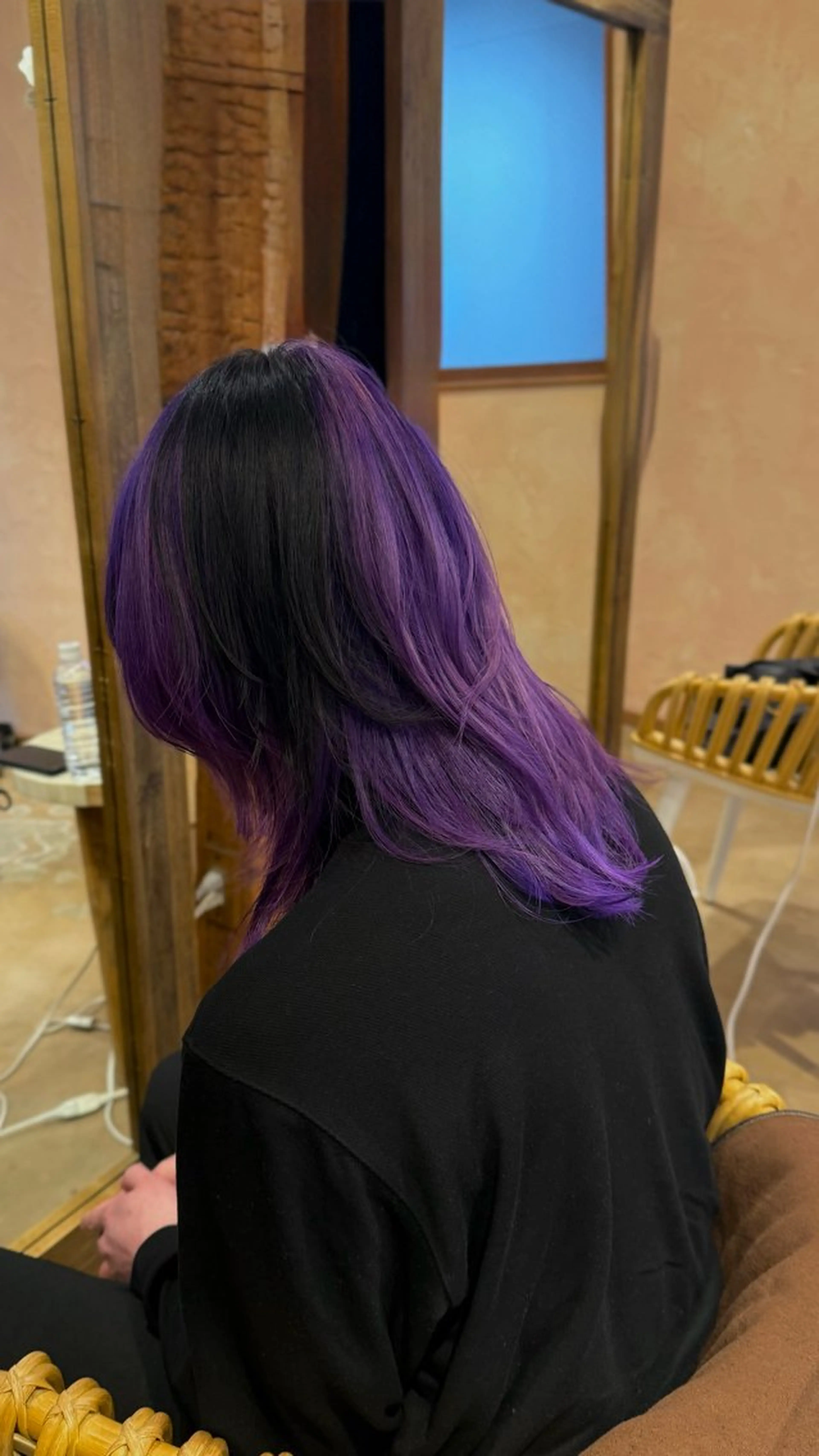 セミロング カラー ハイレイヤー レイヤーカット カット ヘアカラー トリートメント れい/デザインカラー /レイヤー/髪質改善のヘアスタイル