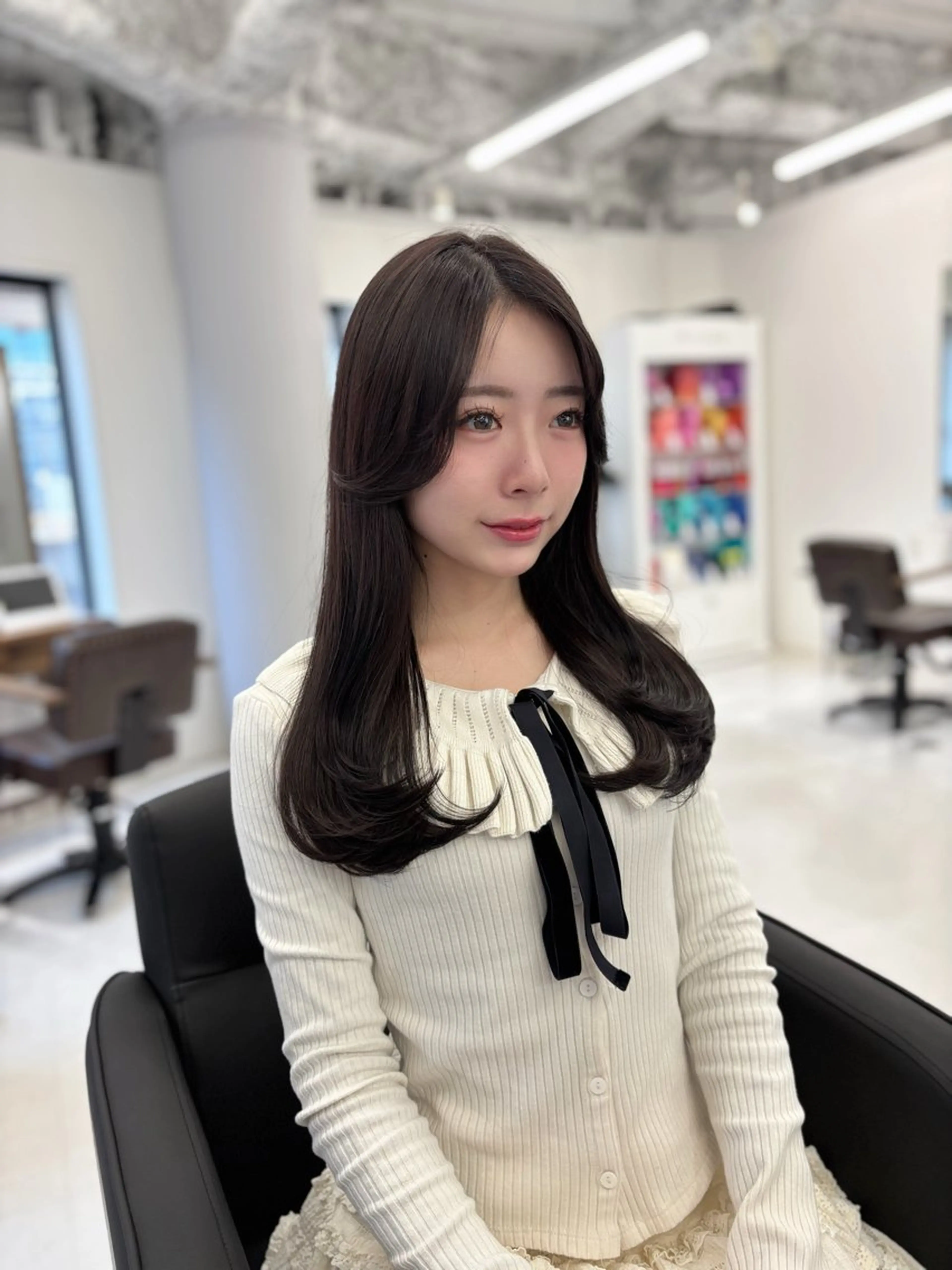 セミロング カラー カット ヘアカラー 赤みなしカラー/梅田 /レイヤー/IORIのヘアスタイル