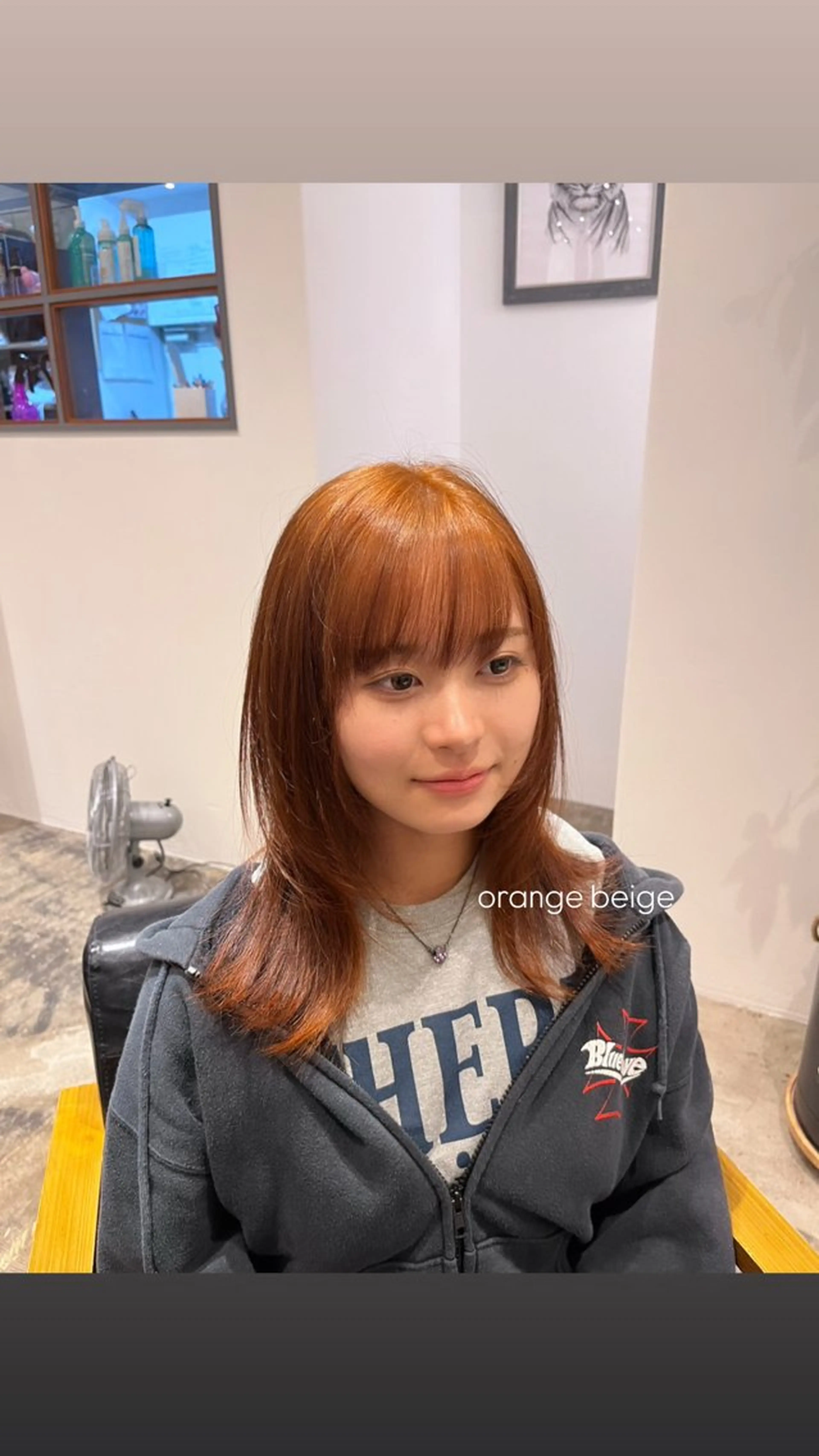 ミディアム カラー ブリーチ ダブルカラー ブリーチなしカラー ヘアカラー ⋆*ブリーチカラ ー/愛佳.⋆𝜗𝜚のヘアスタイル