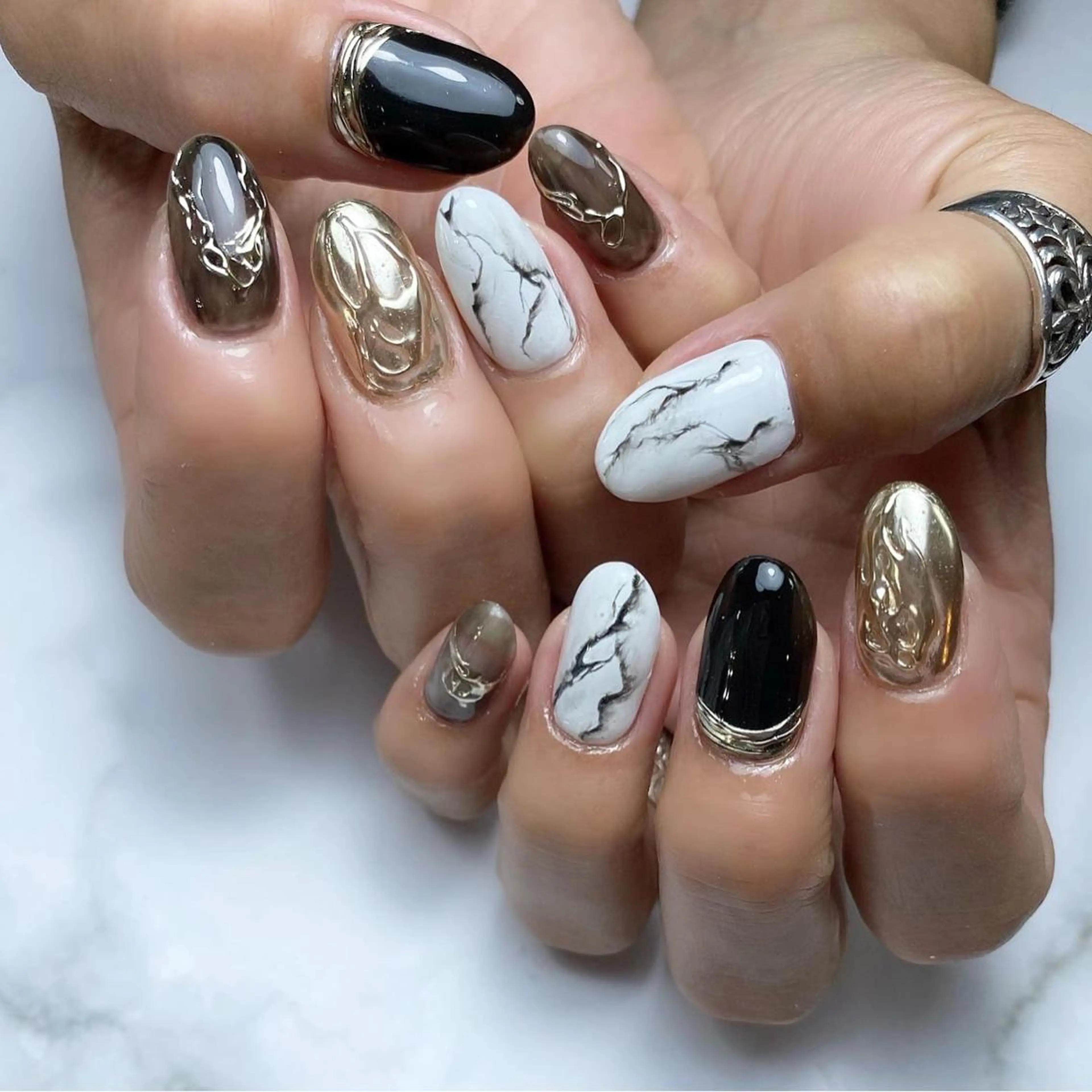 ネイル 大理石ネイル(マーブル) Nail ameria megu所属・ameria meguのネイルデザイン