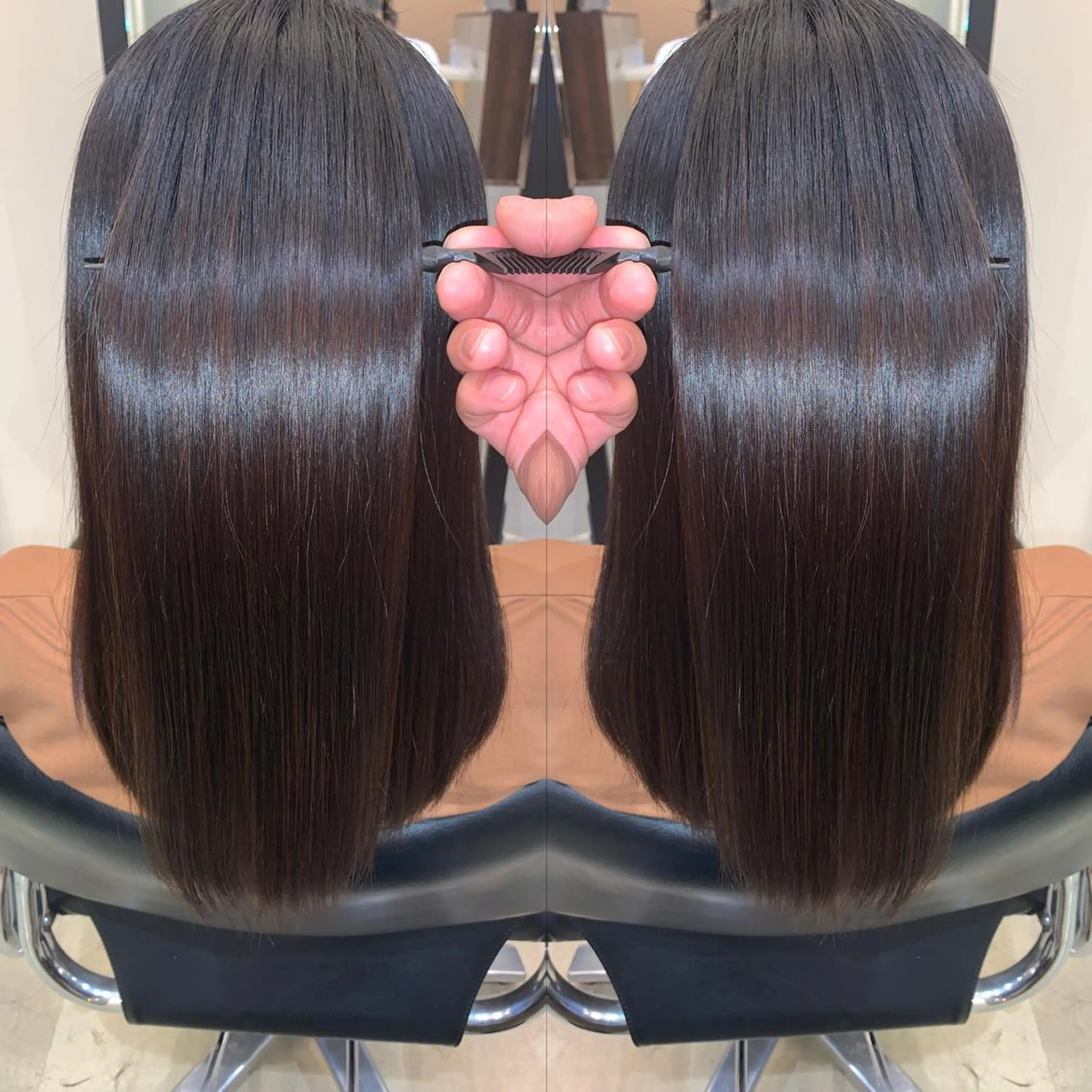 セミロング パーマ 髪質改善 酸性ストレート ストレートパーマ 伊藤 裕貴のヘアスタイル