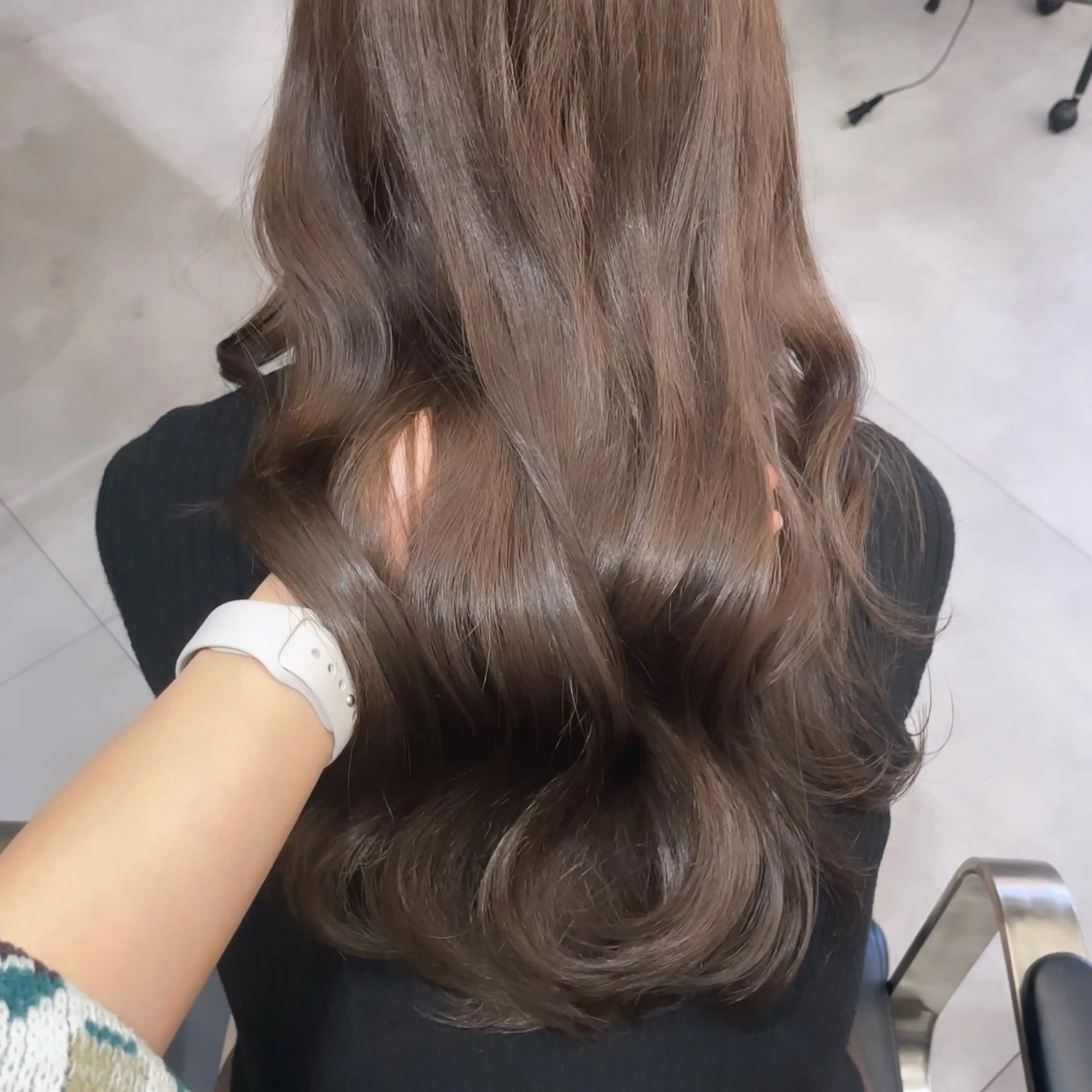 ロング カラー ブリーチ ブラウンカラー モカブラウン ブリーチなしカラー ヘアカラー Rui/透明感カラー 暖色/レイヤーカットのヘアスタイル