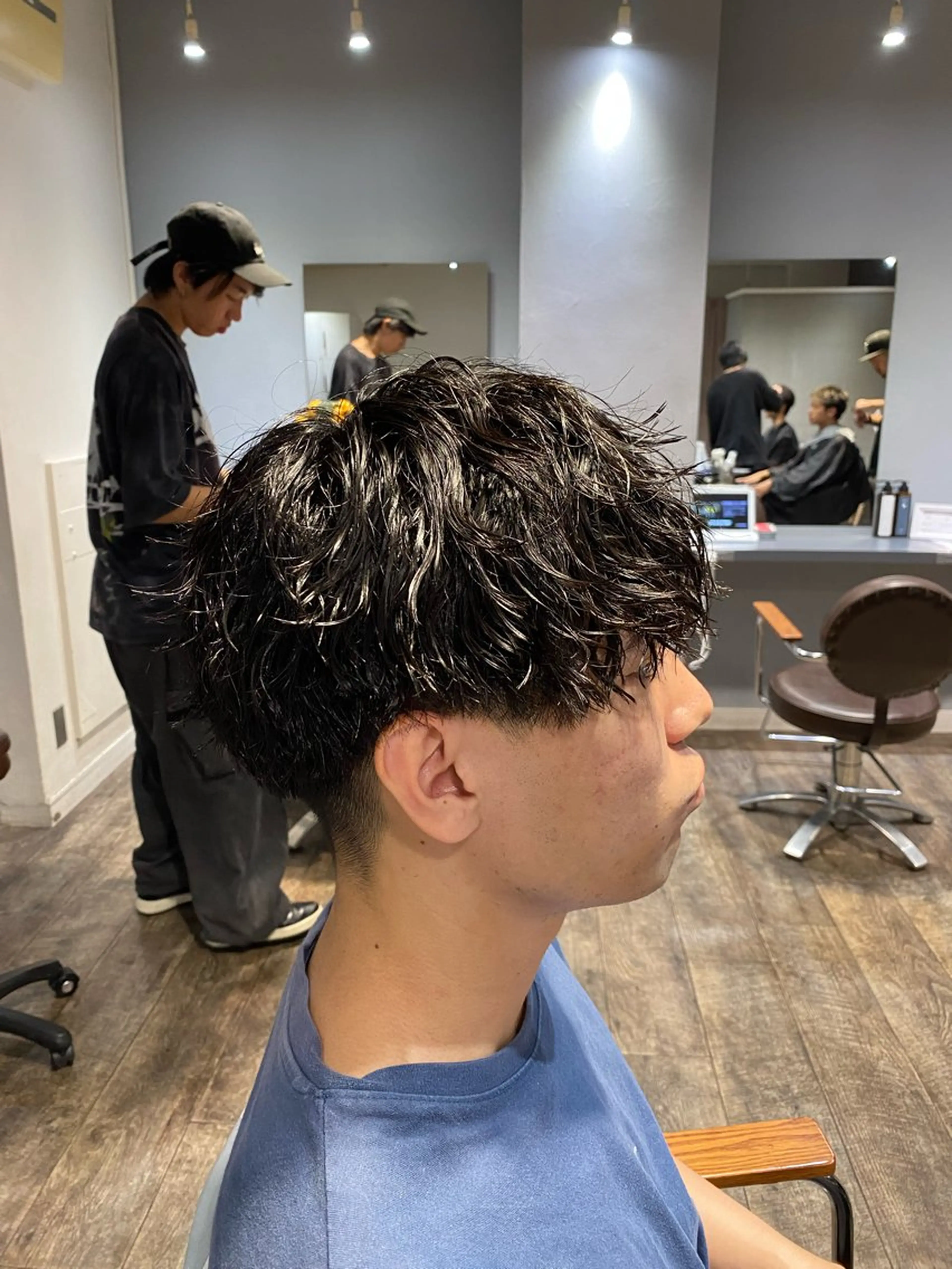 ショート パーマ メンズ カット パーマ 江﨑 翔のヘアスタイル