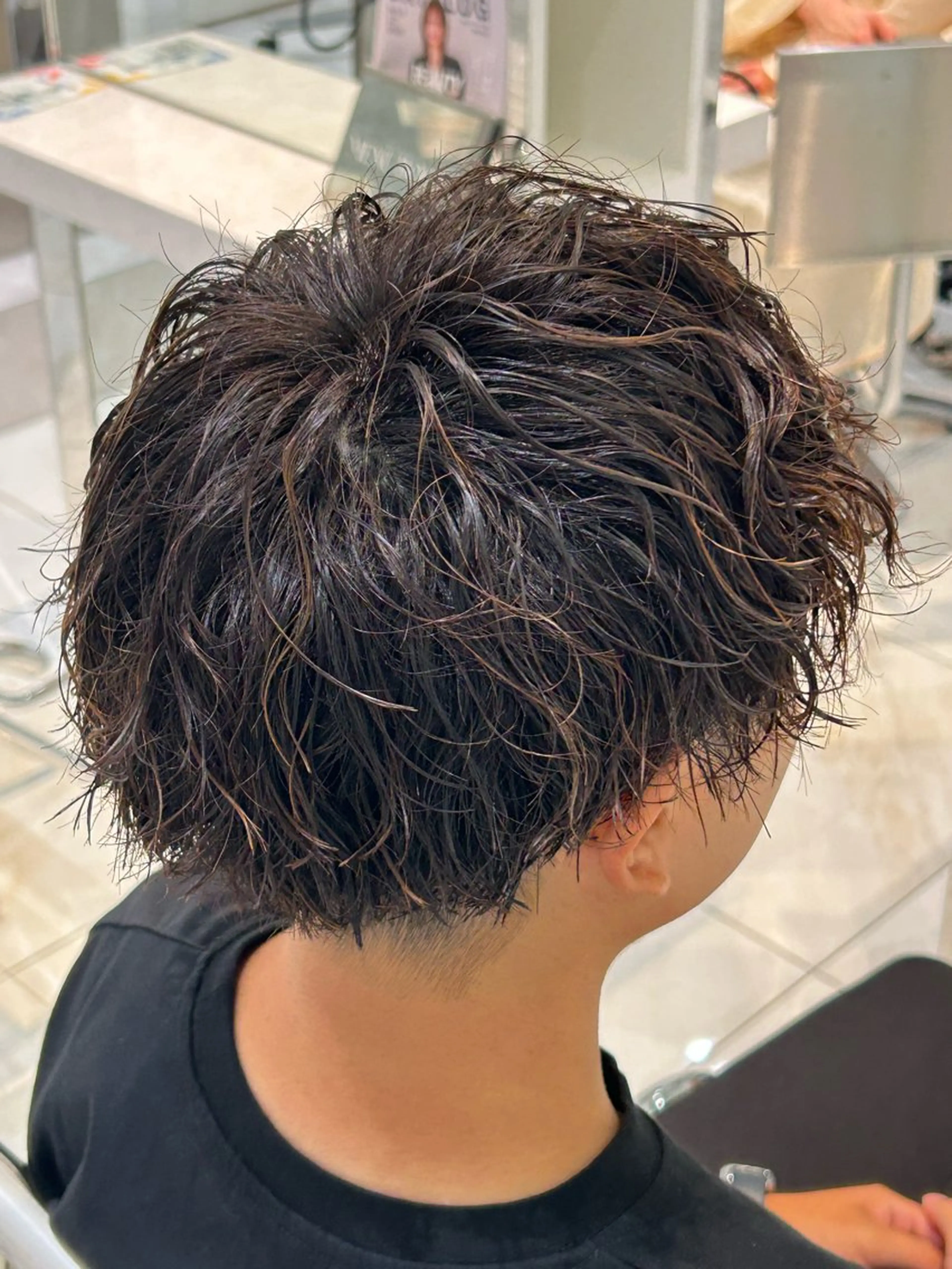 パーマ メンズ カット パーマ スパイキーショート／ パーマ平松秀門のヘアスタイル