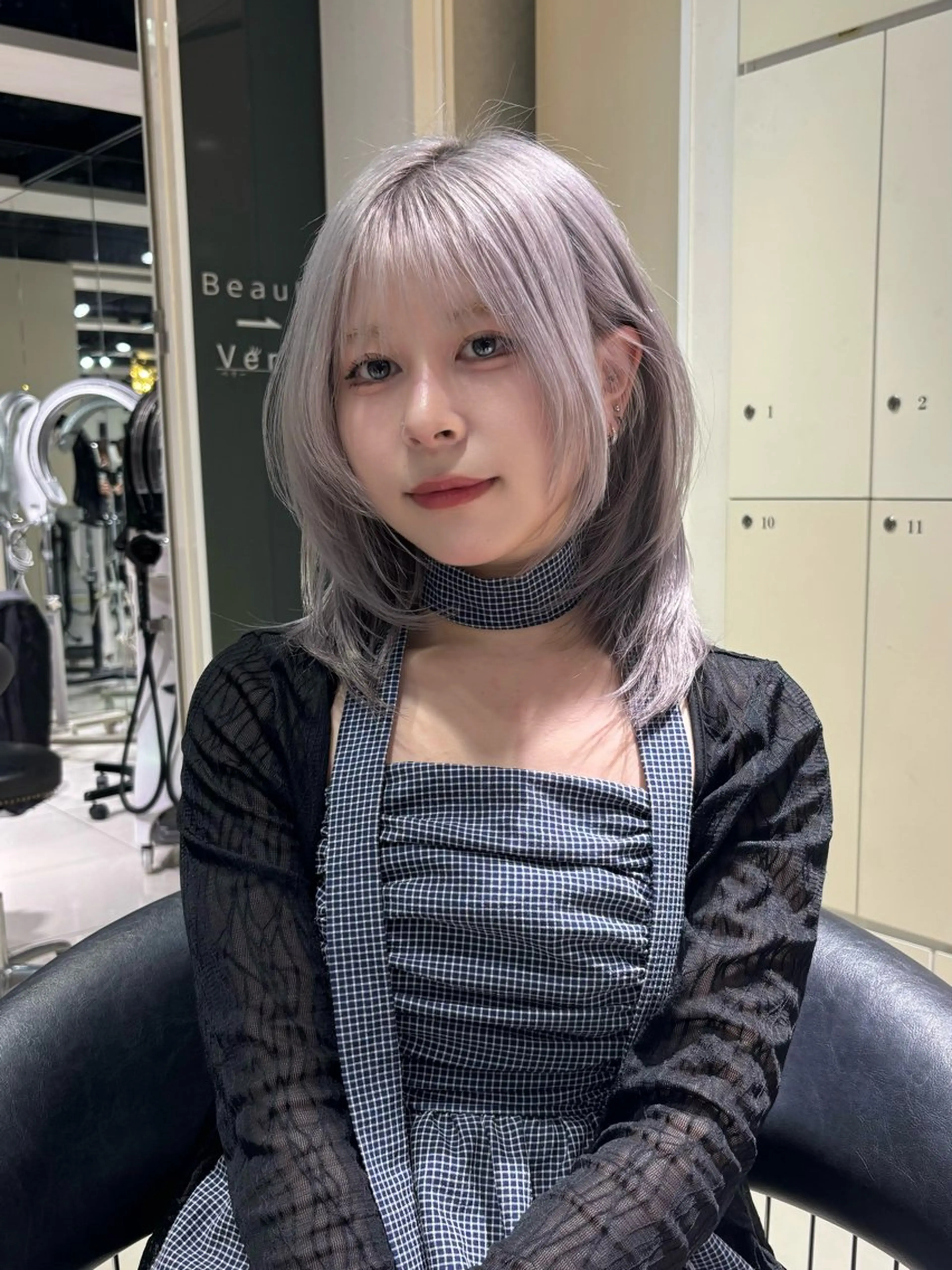 ミディアム ヘアカラー kana･:* /暖色カラーのヘアスタイル