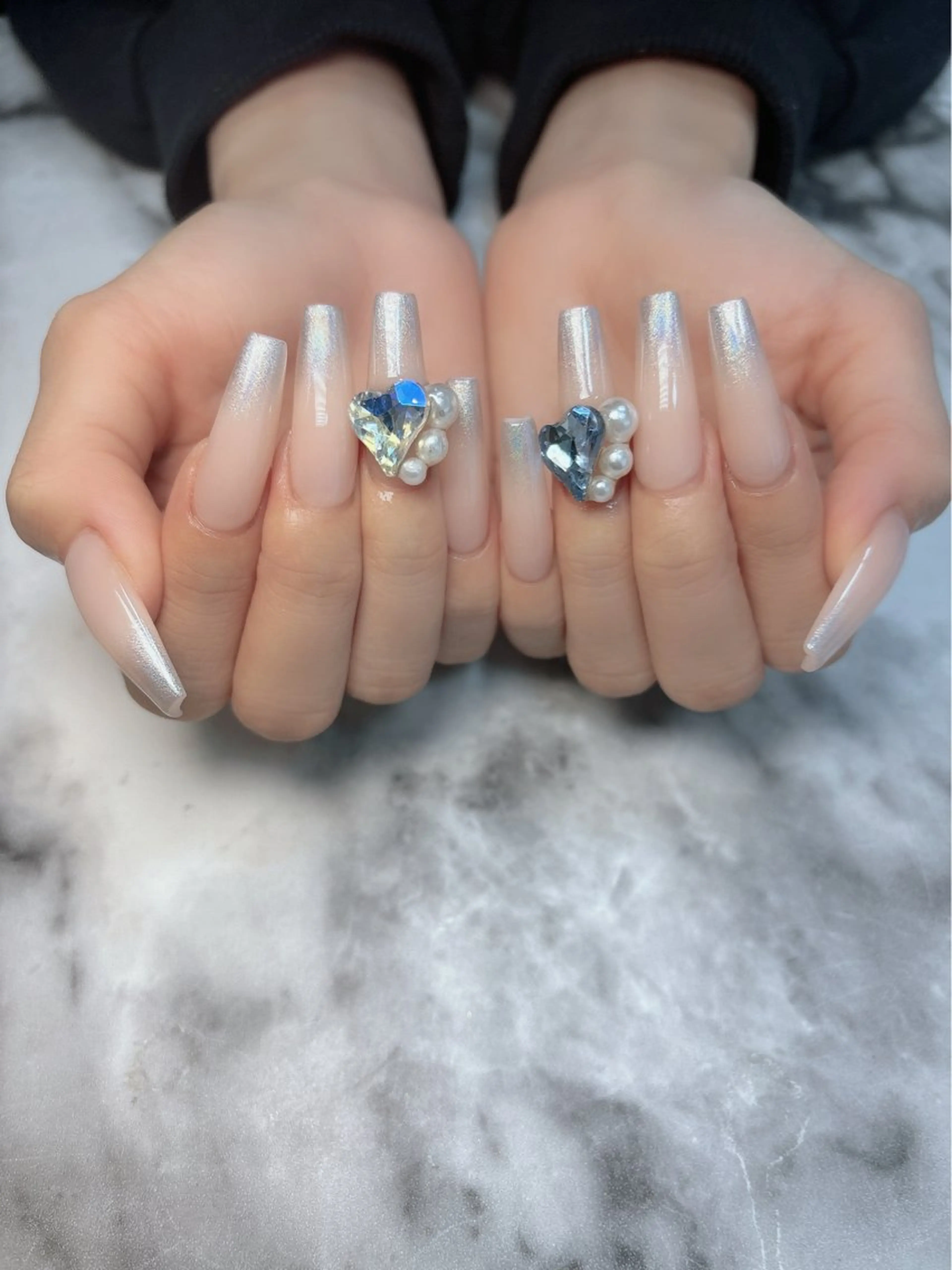 ネイル ハート ハンドネイル salon de belnetta所属・kayo 💅のネイルデザイン