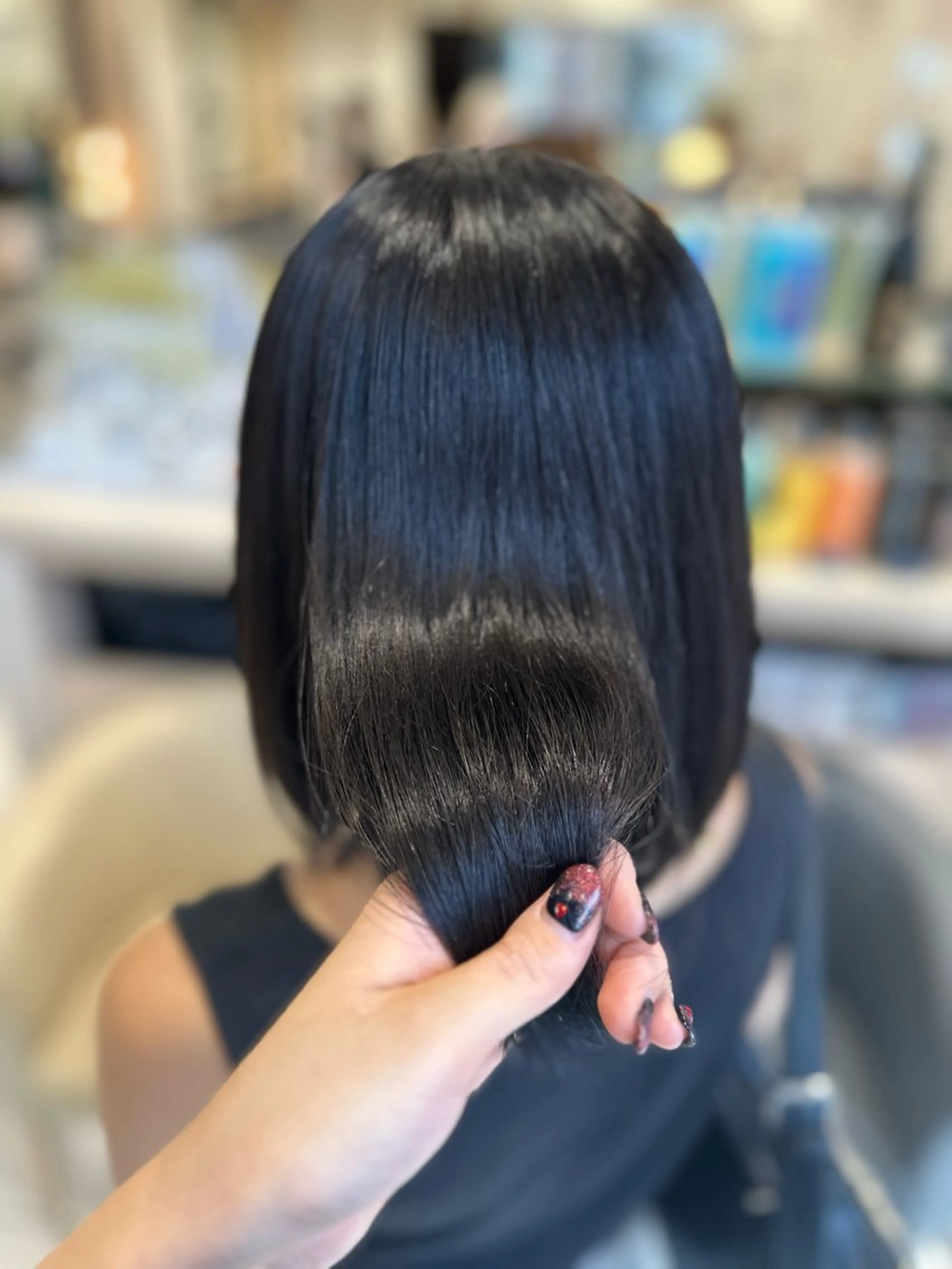 ミディアム カット トリートメント クロスパーマ/うる艶 カラー/Kurumiのヘアスタイル