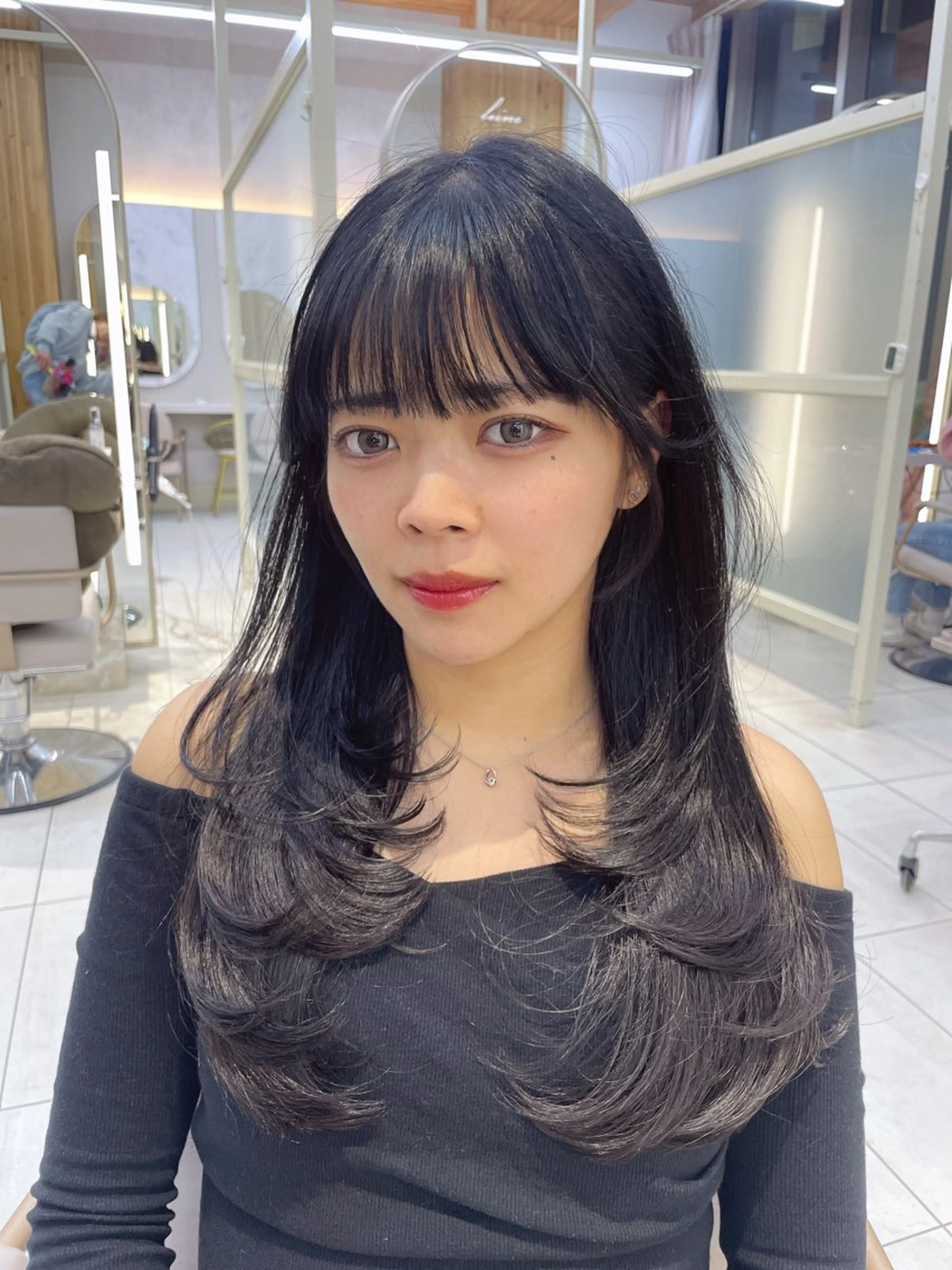 セミロング 顔周り/透明感カラー /韓国ヘア/TAKUのヘアスタイル