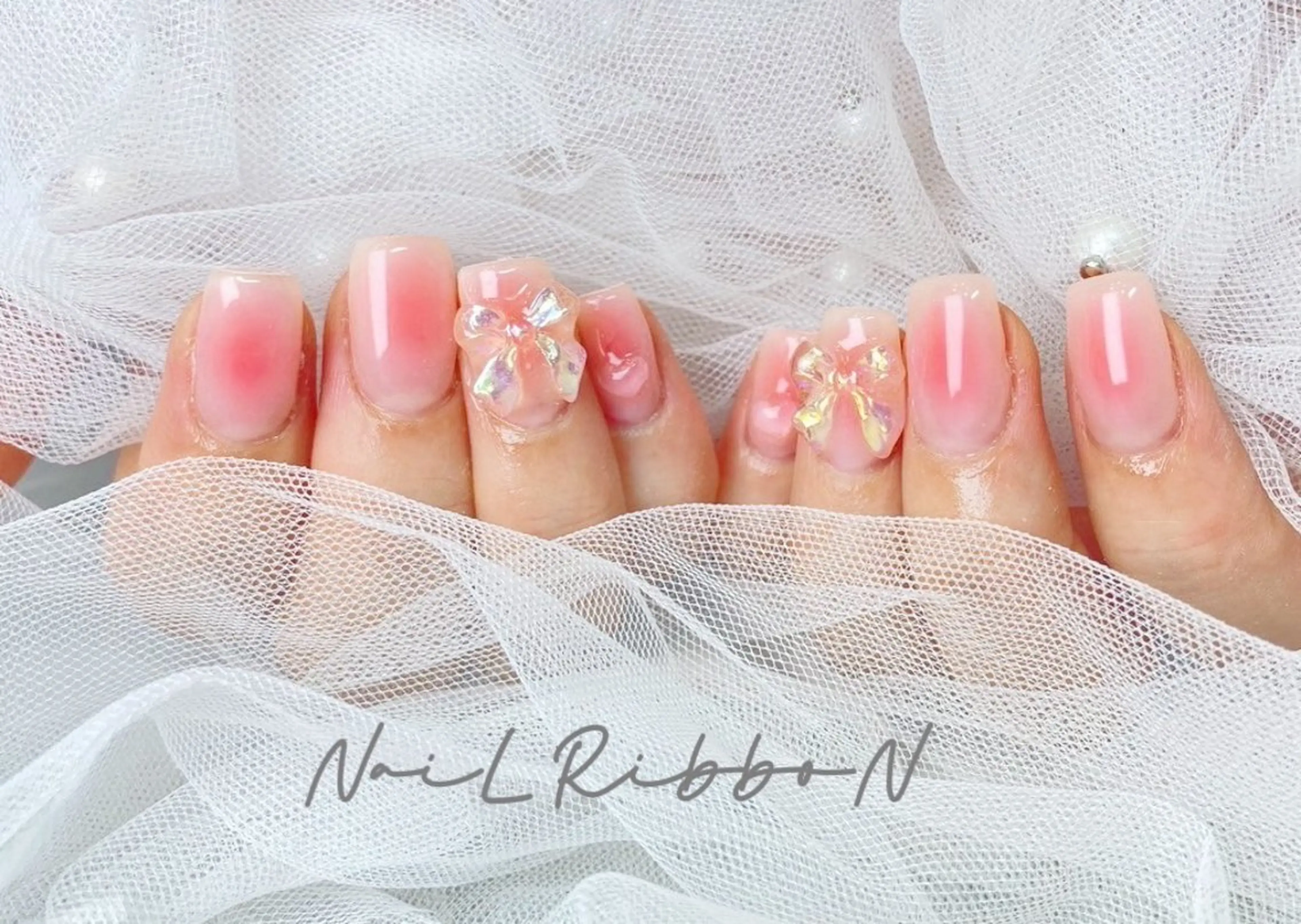 ネイル ネイルリボン 石田のネイルデザイン