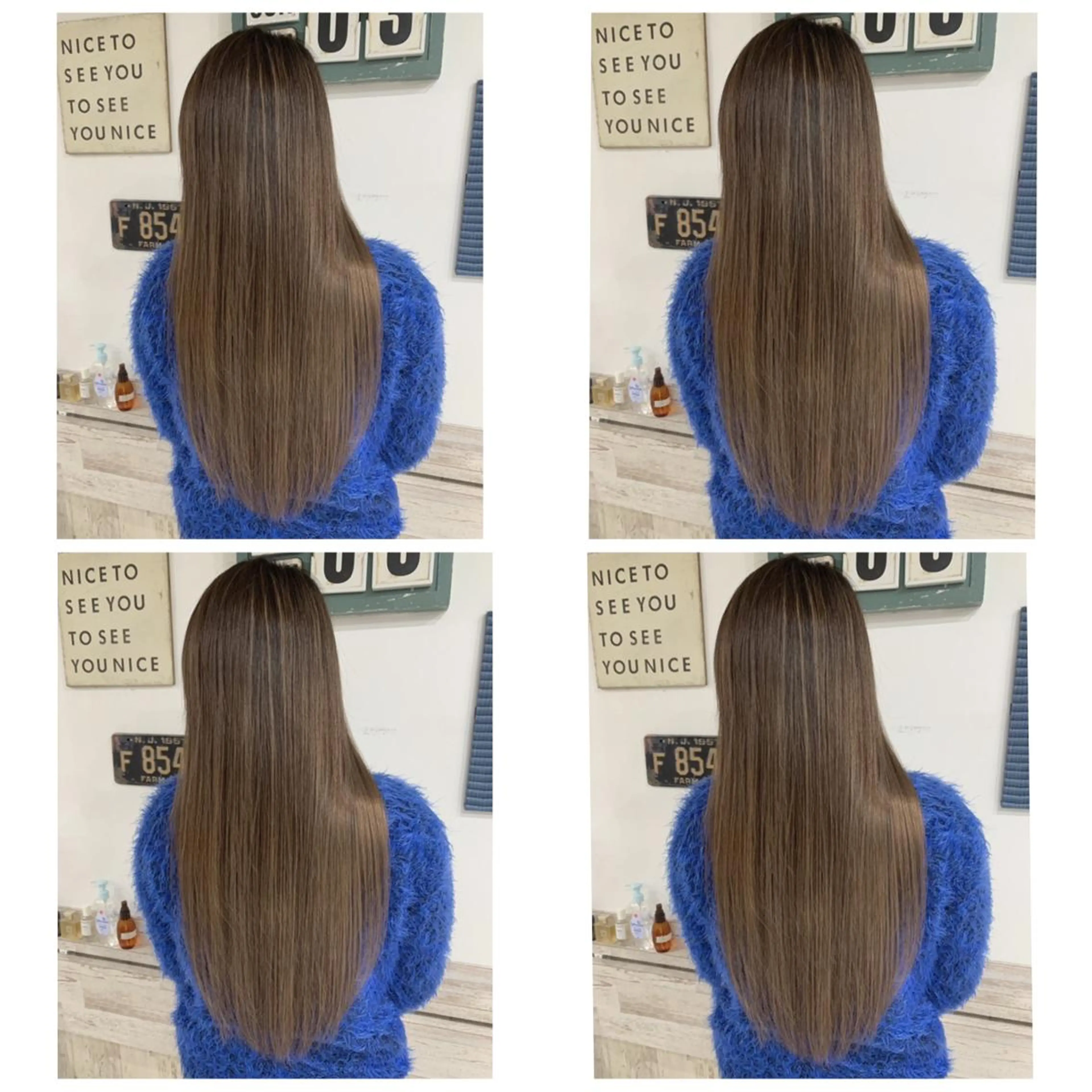 ロング カラー ネイビーカラー ボブ くせ毛 かきあげバング レイヤーカット カット ヘアカラー トリートメント 京都大人女性ショート 徒歩1分/秋山のヘアスタイル