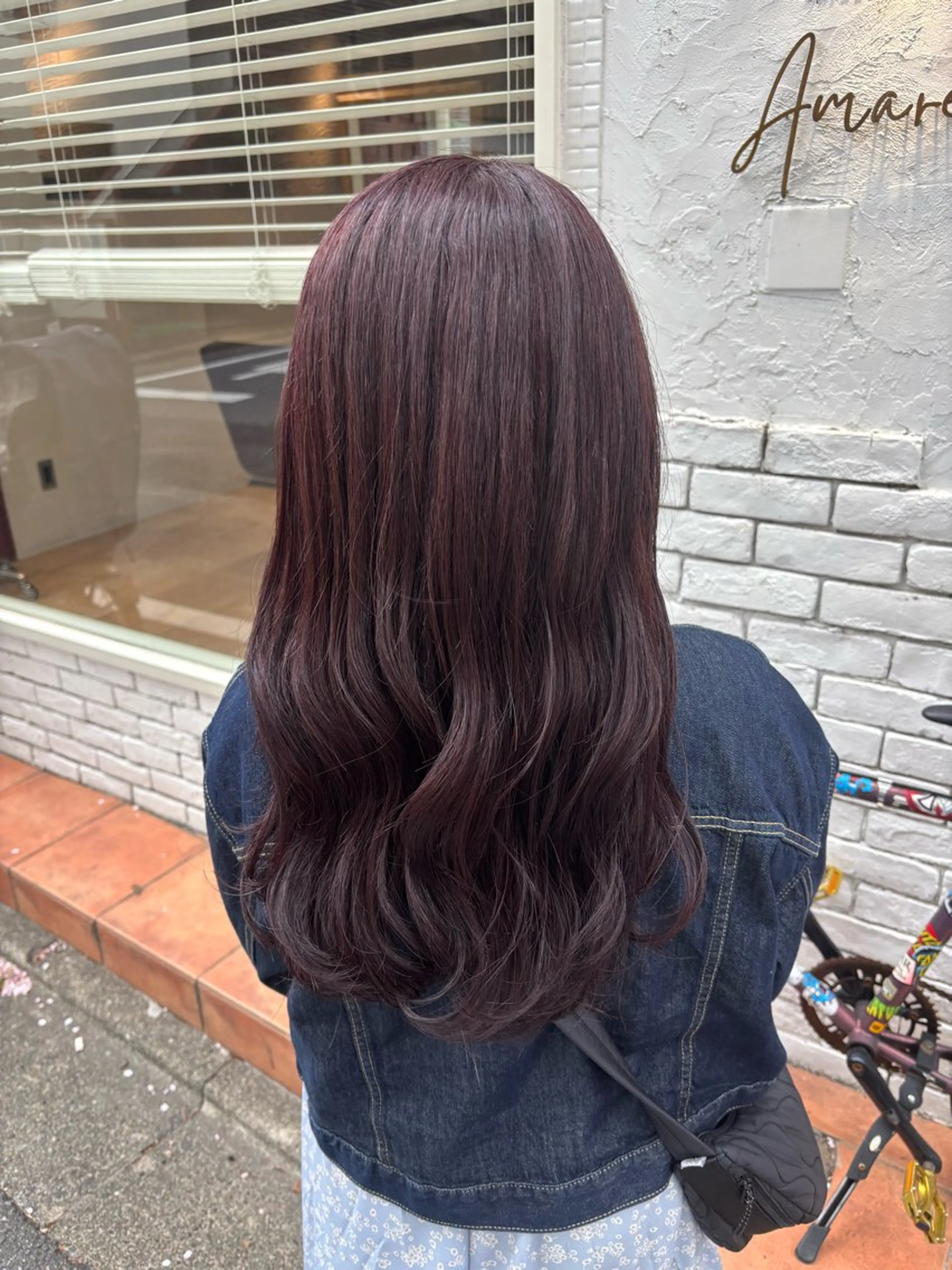 ロング カラー ボルドーカラー カット ヘアカラー トリートメント 🌈透明感カラー🌈 🌟吉田祐介🌟のヘアスタイル