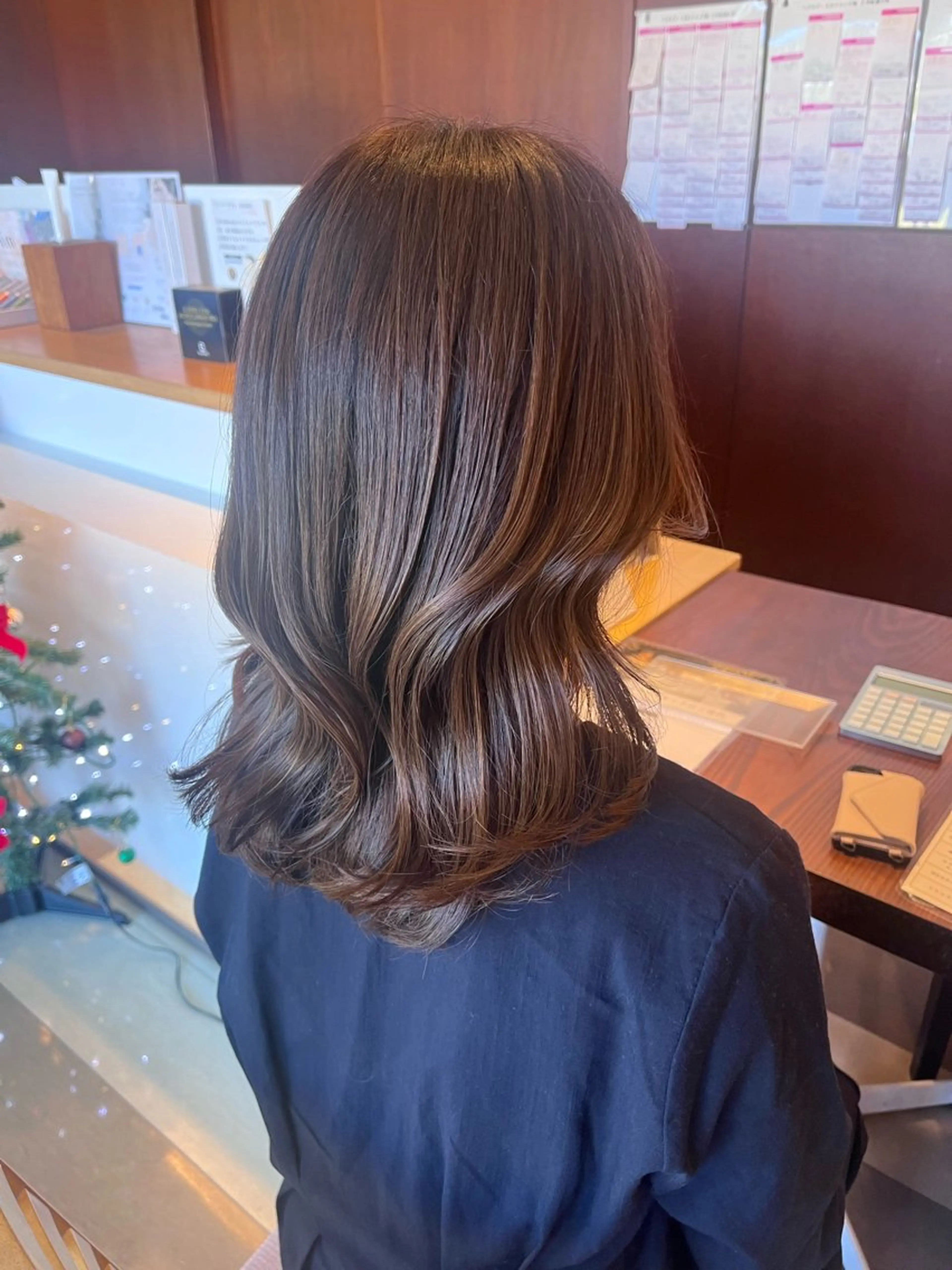 セミロング チョコレートブラウン Rina.💎🫧 小松里奈のヘアスタイル