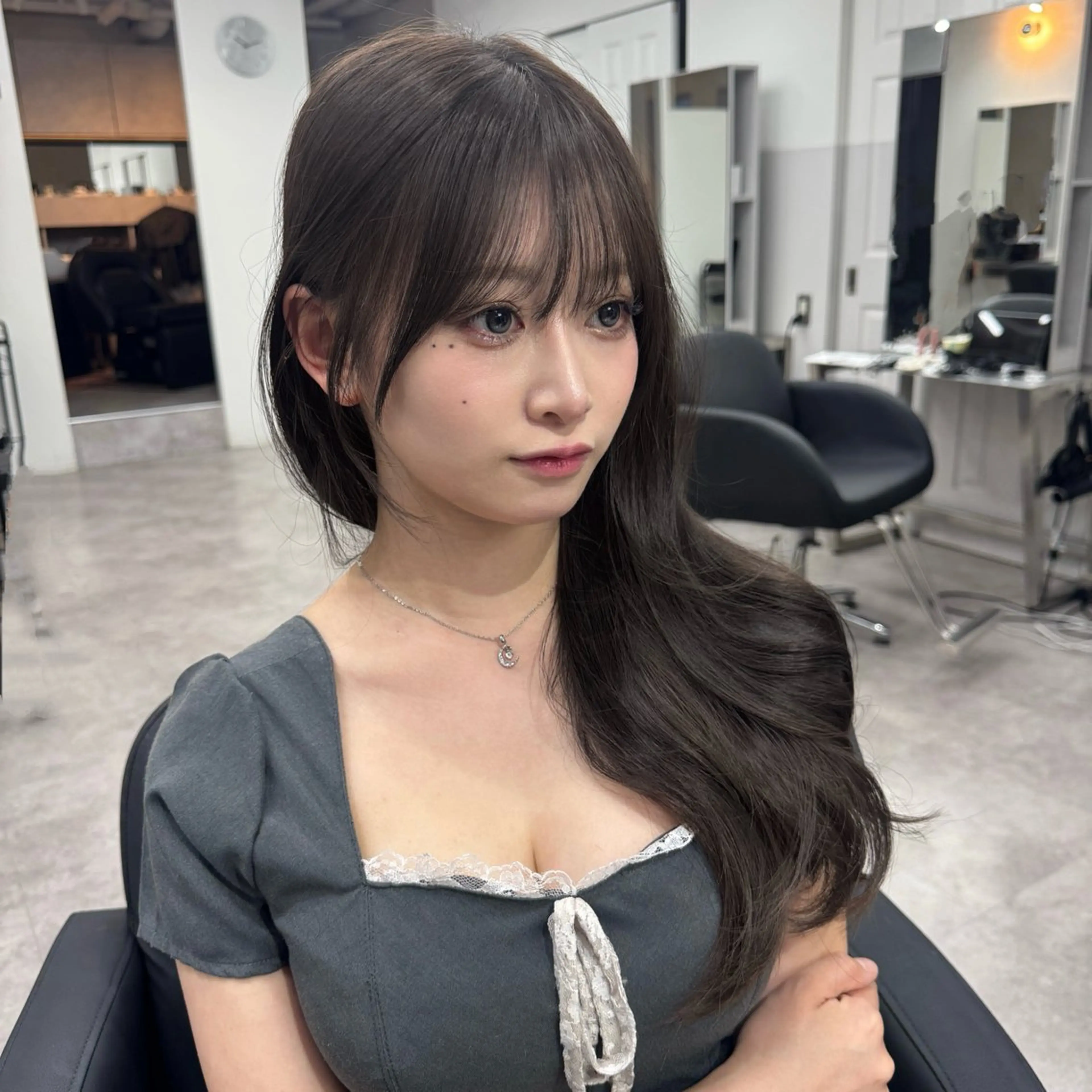 ロング カラー カット ヘアカラー トリートメント 全席個室美容室 Zina 錦糸町 髪質改善&トリートメント【ジーナ】所属・🎀髪質改善×韓国レ イヤー×透明感/米田のヘアスタイル