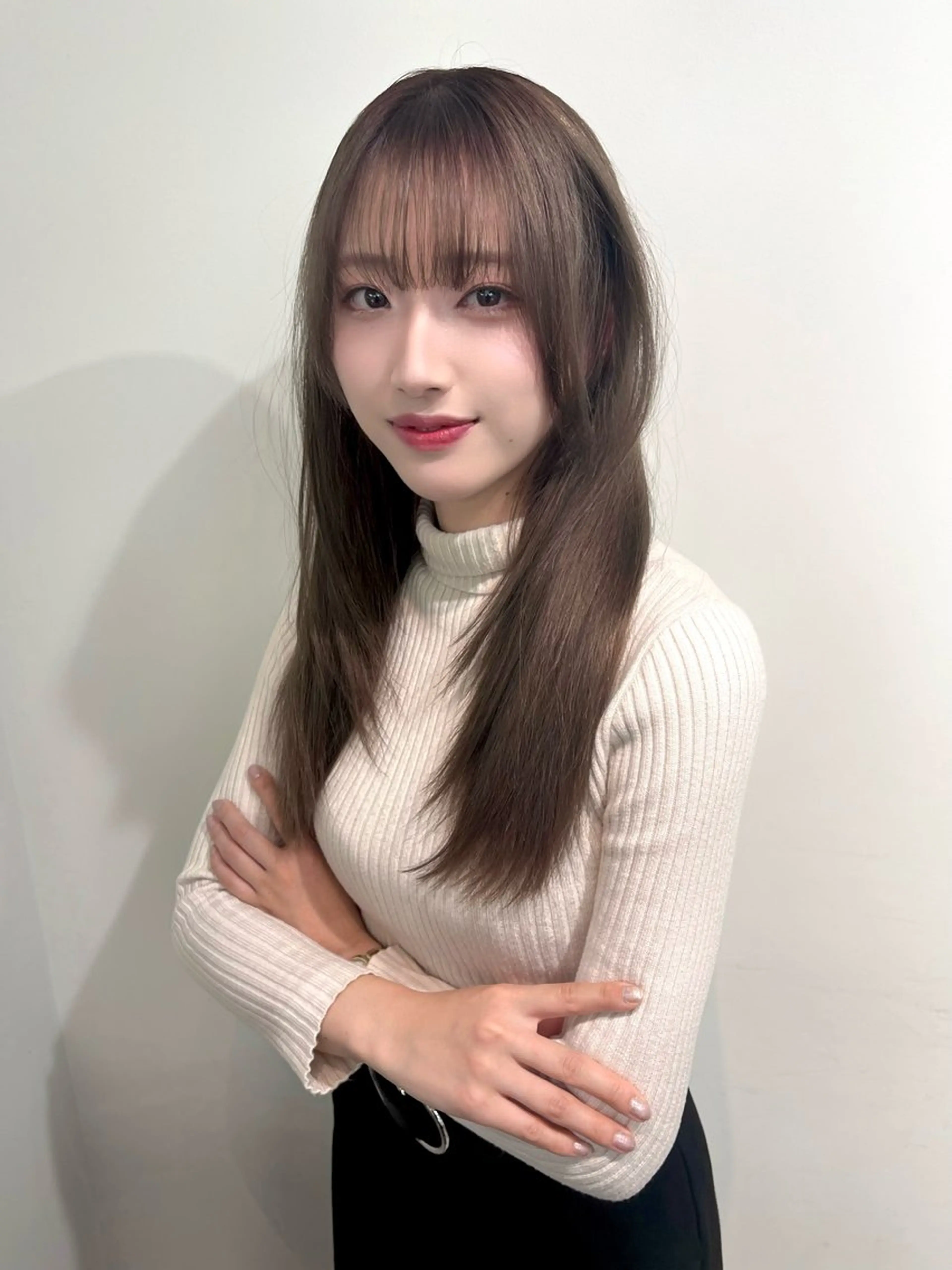 ロング カラー ヘアカラー トリートメント 韓国ハッシュカット/ 新宿/髪質改善/岡崎のヘアスタイル