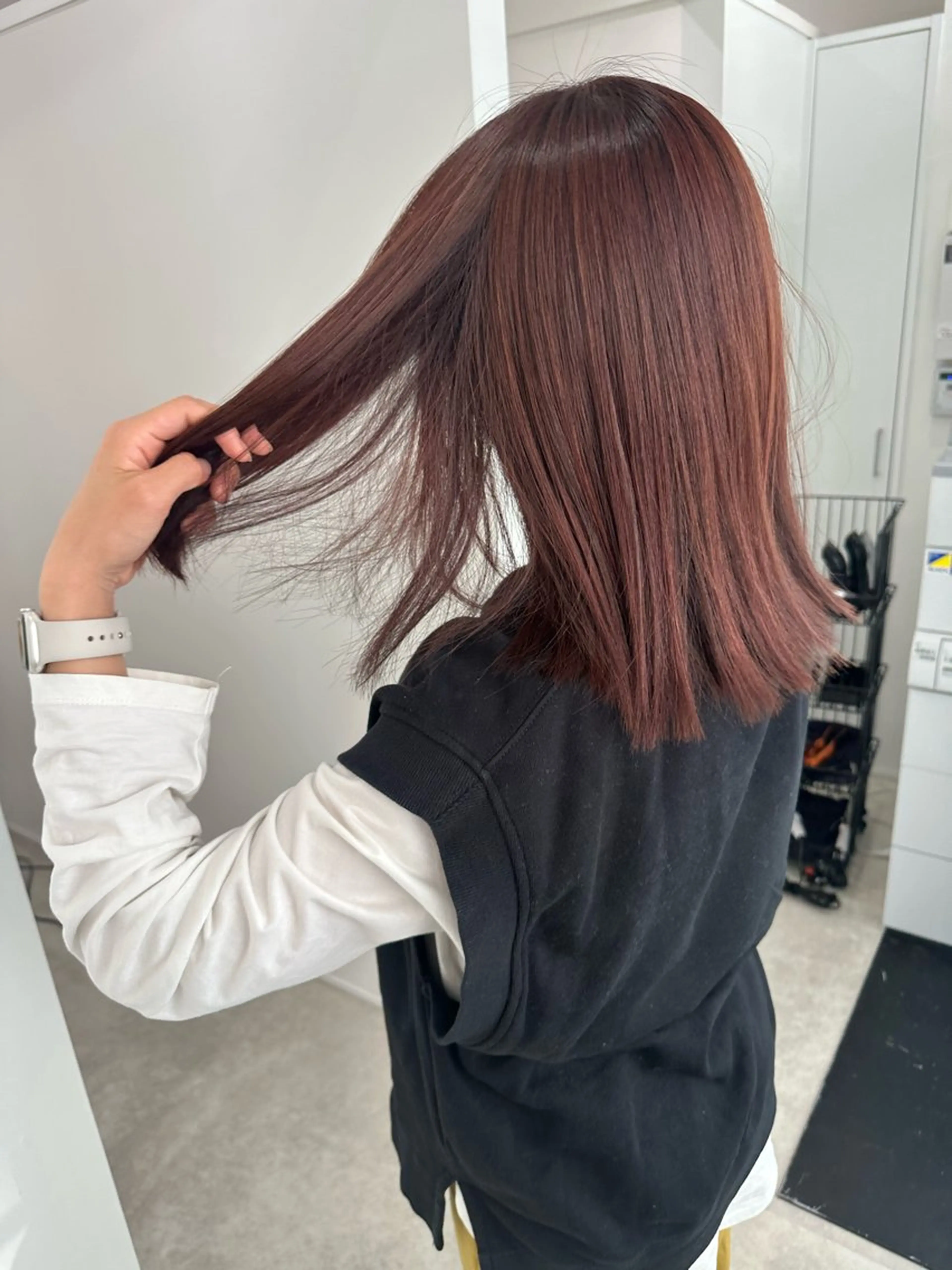 ミディアム カラー カット ヘアカラー トリートメント ヘアセット/艶カラー 💐nao.のヘアスタイル