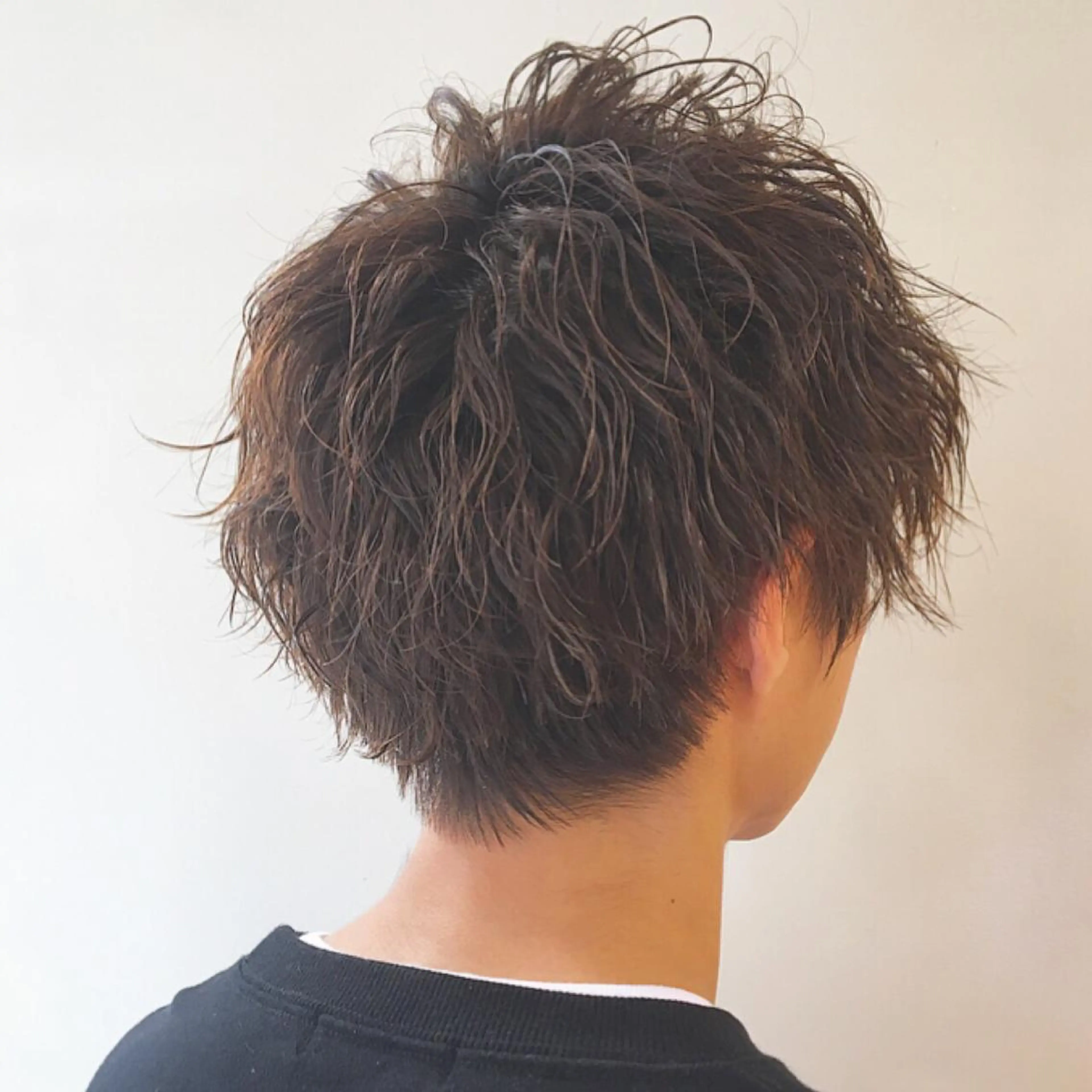 ショート カラー パーマ アッシュ ブラウンカラー 辻堂メンズ特化 YU-YAのヘアスタイル