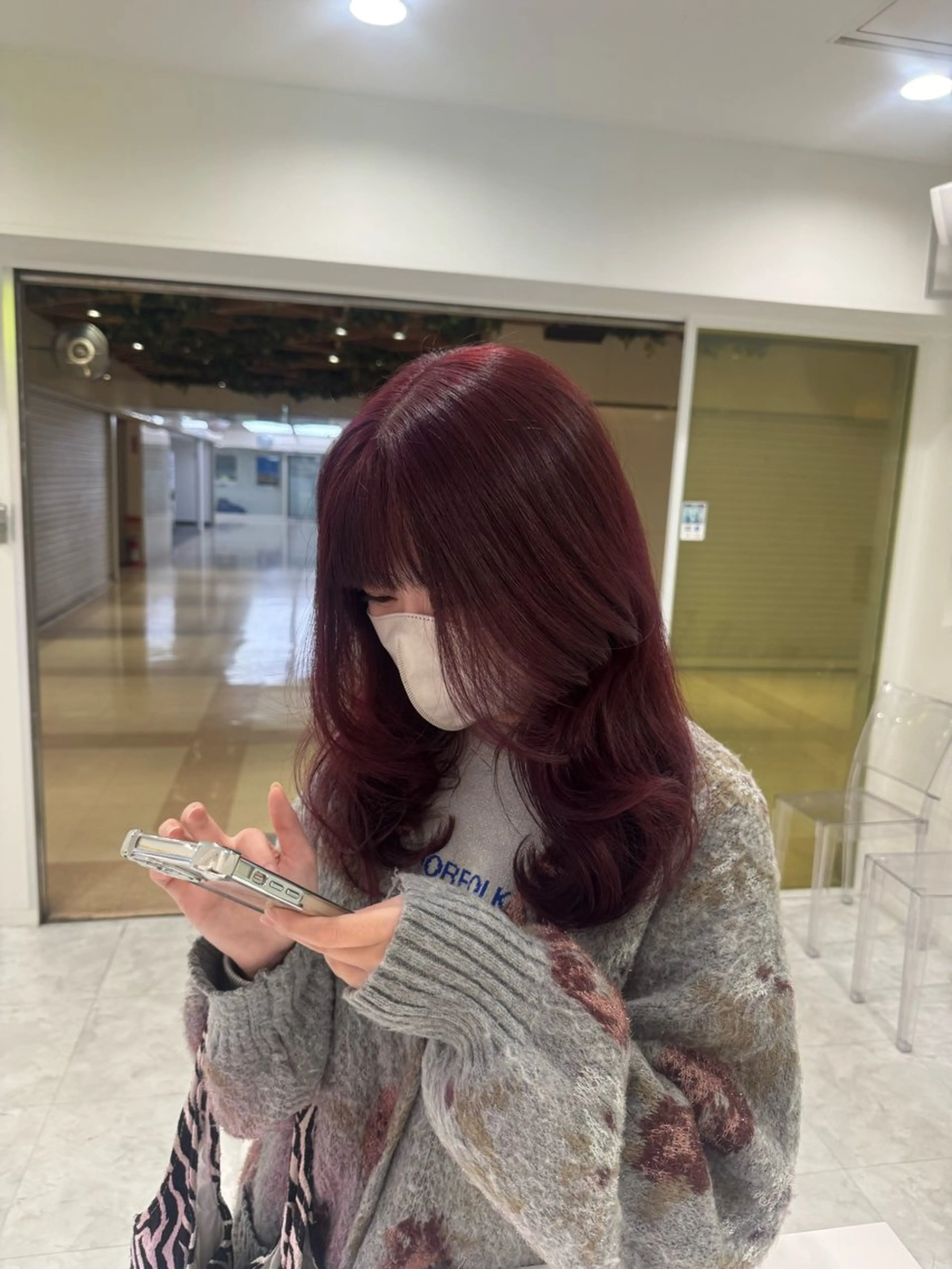 セミロング カラー ヘアカラー ダメージレスハイ トーン💖kanonのヘアスタイル