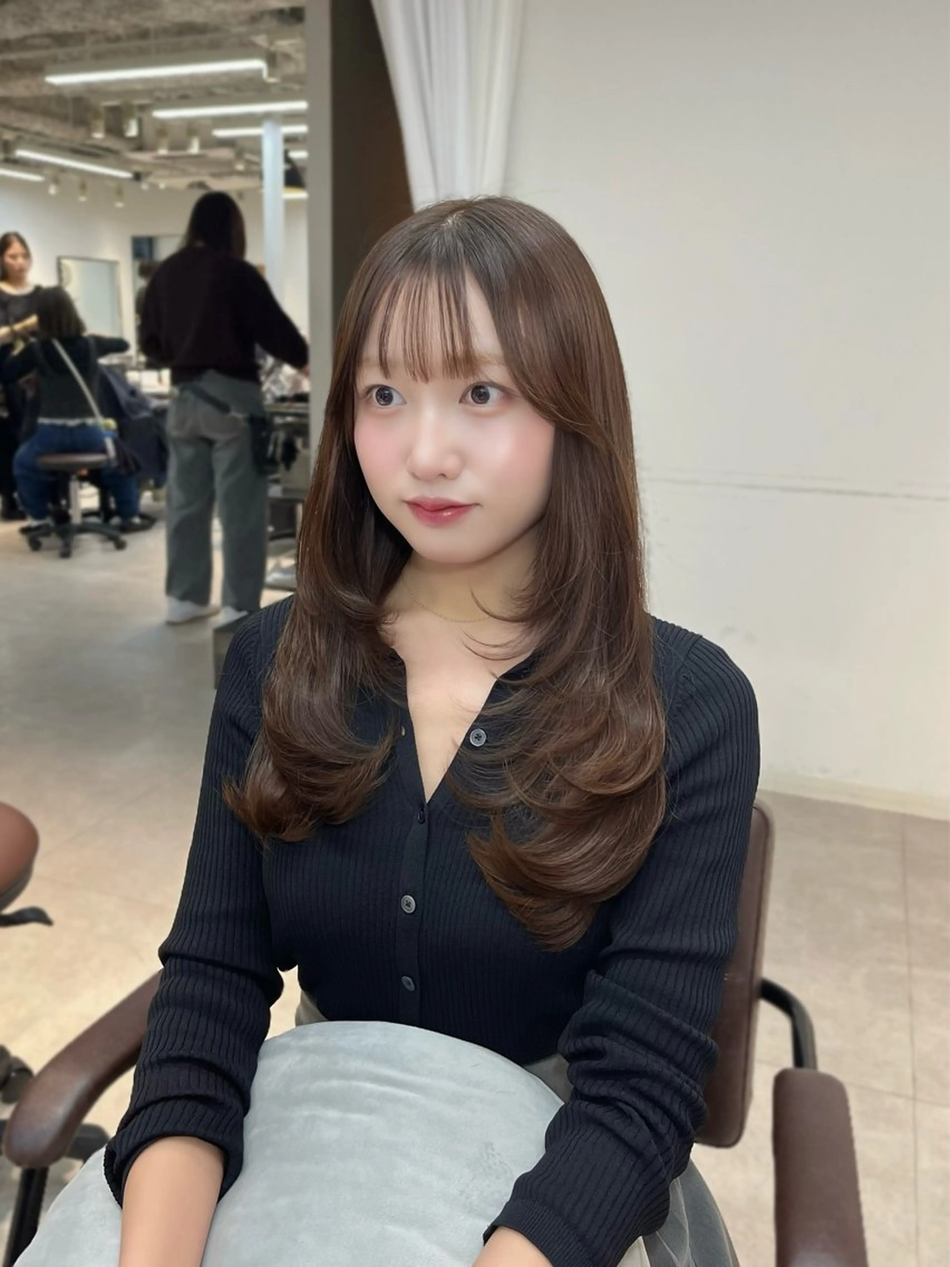 カラー ヘアアレンジ カット ヘアカラー 似合わせ顔まわり カット💛森尾真由美のヘアスタイル