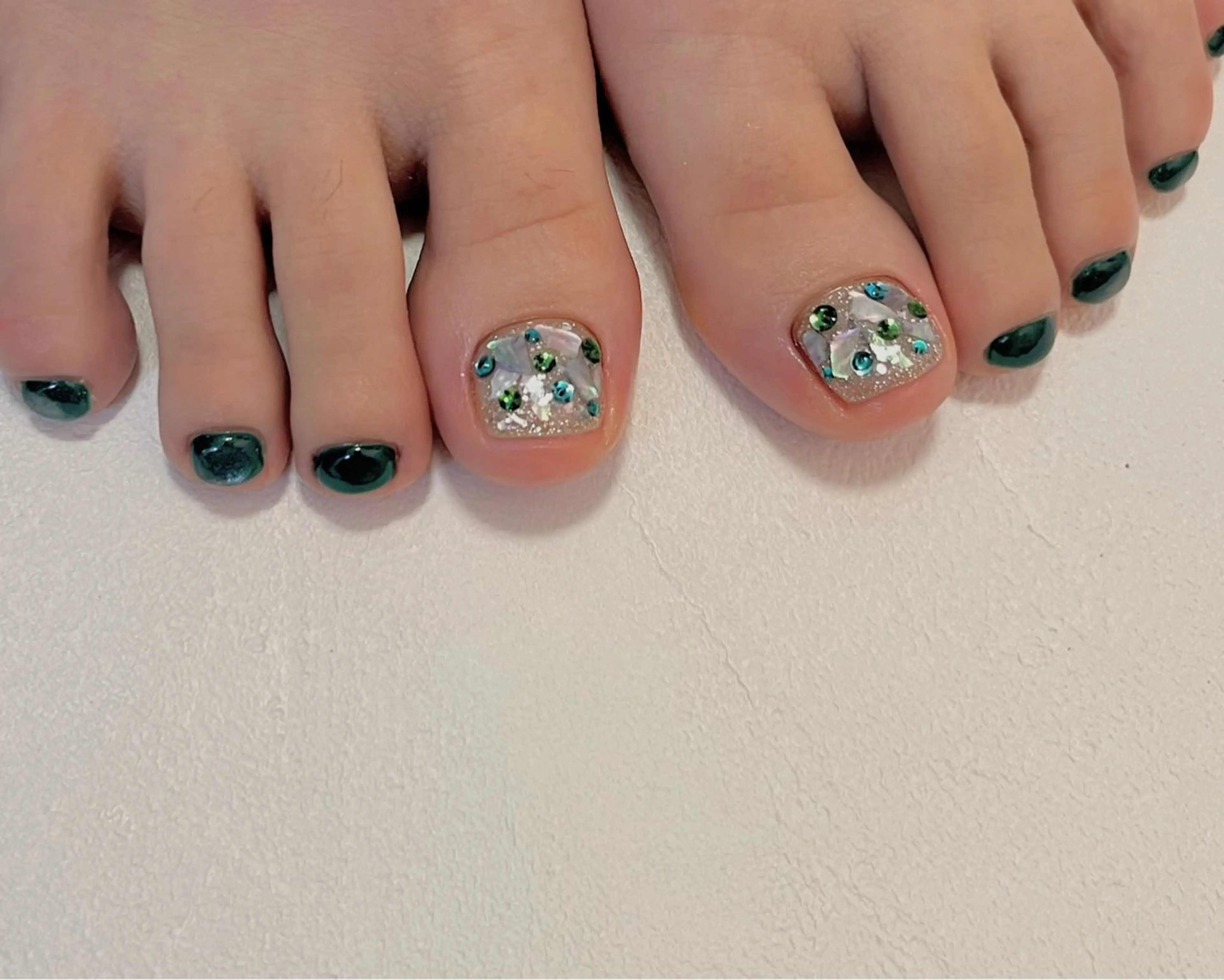 ネイル フットネイル ジェルネイル キラキラネイル マグネットネイル ニュアンスネイル フットネイル tamu nail 　金町のネイルデザイン