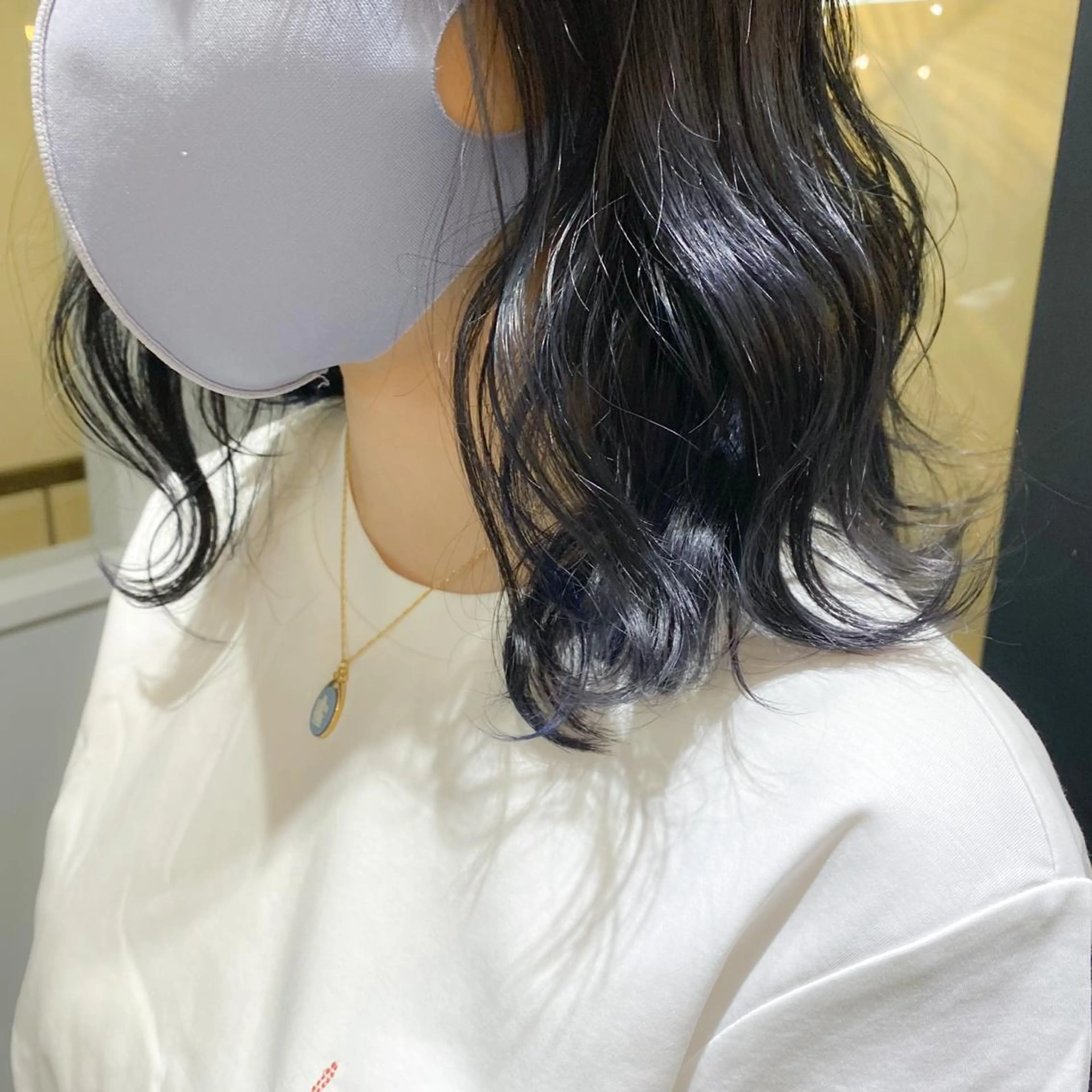 ミディアム カラー ブルーカラー きよはらちさき🍑 柔らかカラー🌱🫧のヘアスタイル