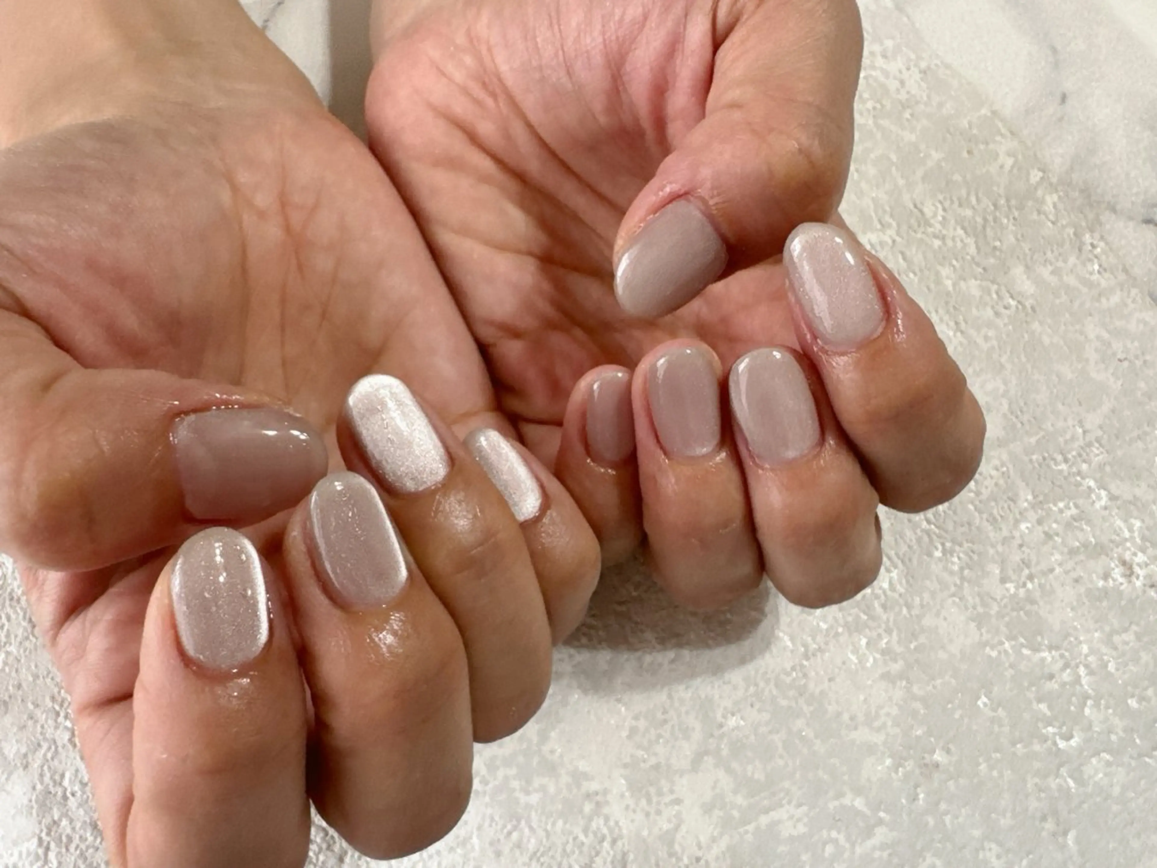 ネイル オーロラネイル フットネイル フレンチネイル ジェルネイル 韓国ネイル kikinail 溝の口のネイルデザイン