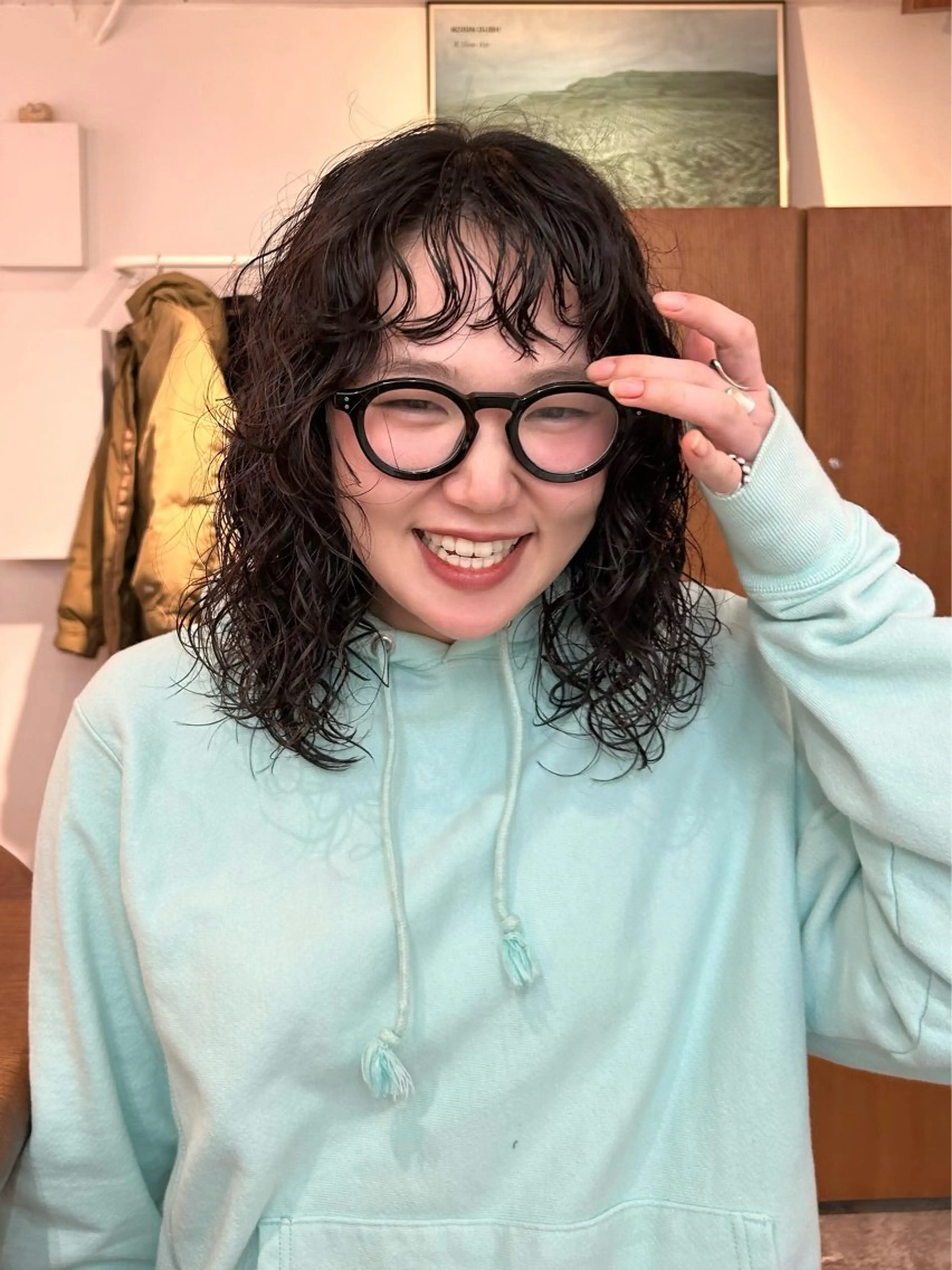 ミディアム パーマ ENIEN MAKE'S 立川所属・綾/ベージュカラー /パーマ🩰のヘアスタイル