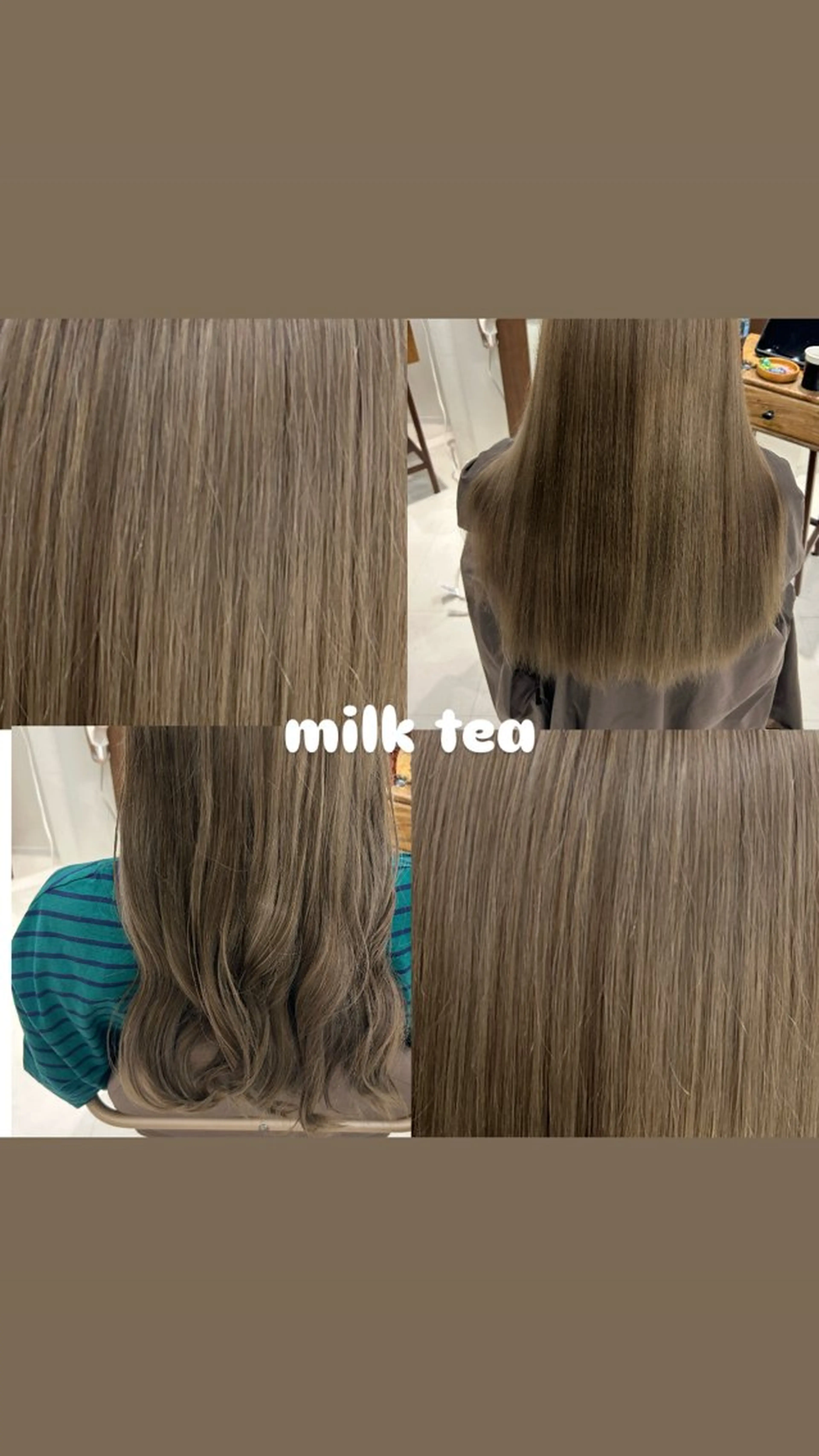 ロング カラー ベージュカラー ブリーチ 透明感カラー ミルクティーベージュ ブリーチなしカラー カット ヘアカラー トリートメント ハイトーン/エクステ /🎀YUINA🎀のヘアスタイル