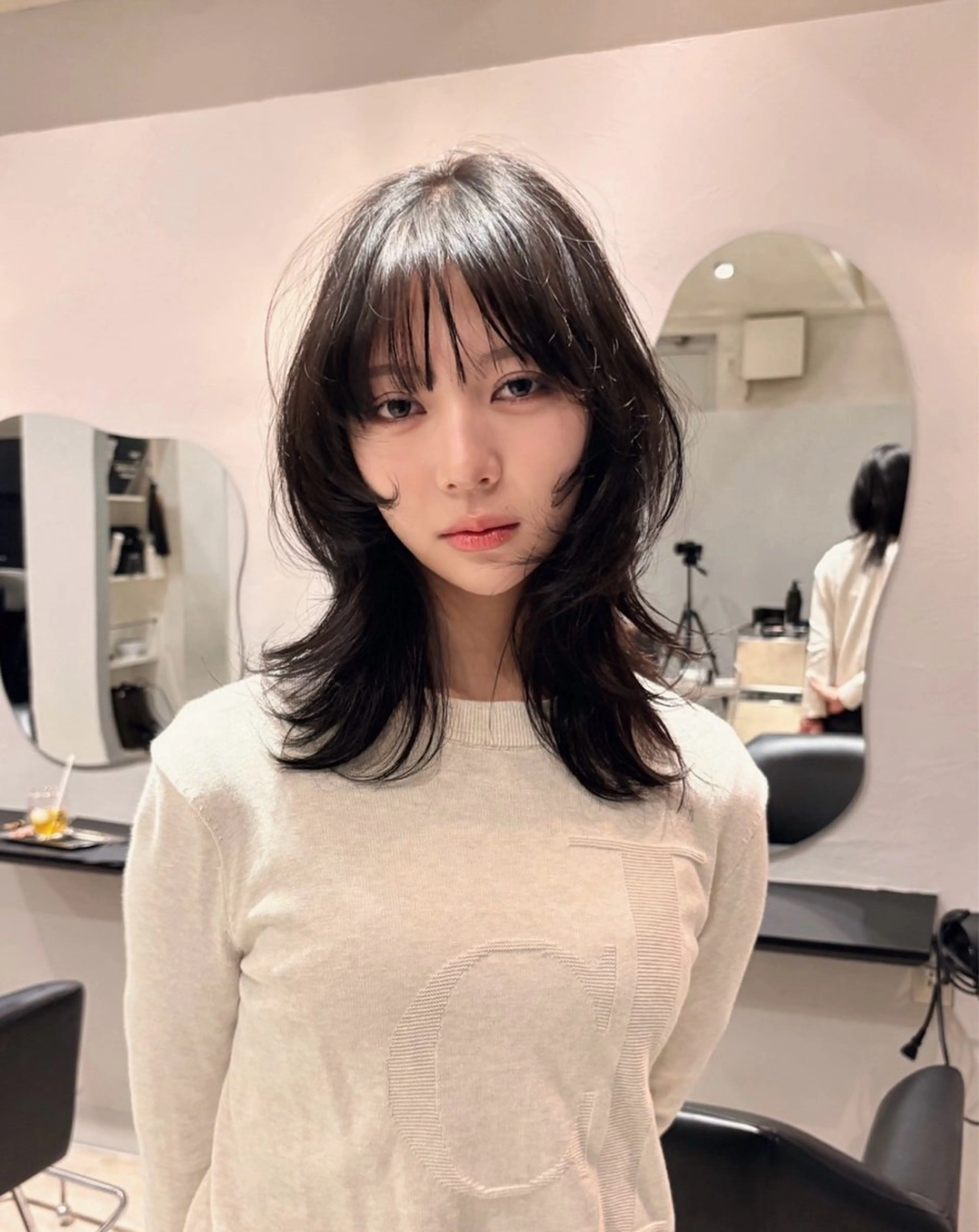 ミディアム カラー ボブレイヤー ミディアムパーマ ボブ 髪質改善 韓国風ヘア ヘアカラー ピカイチ天神× M.SLASH所属・天神大名抜け感パーマ ラフパーマのその他イメージ