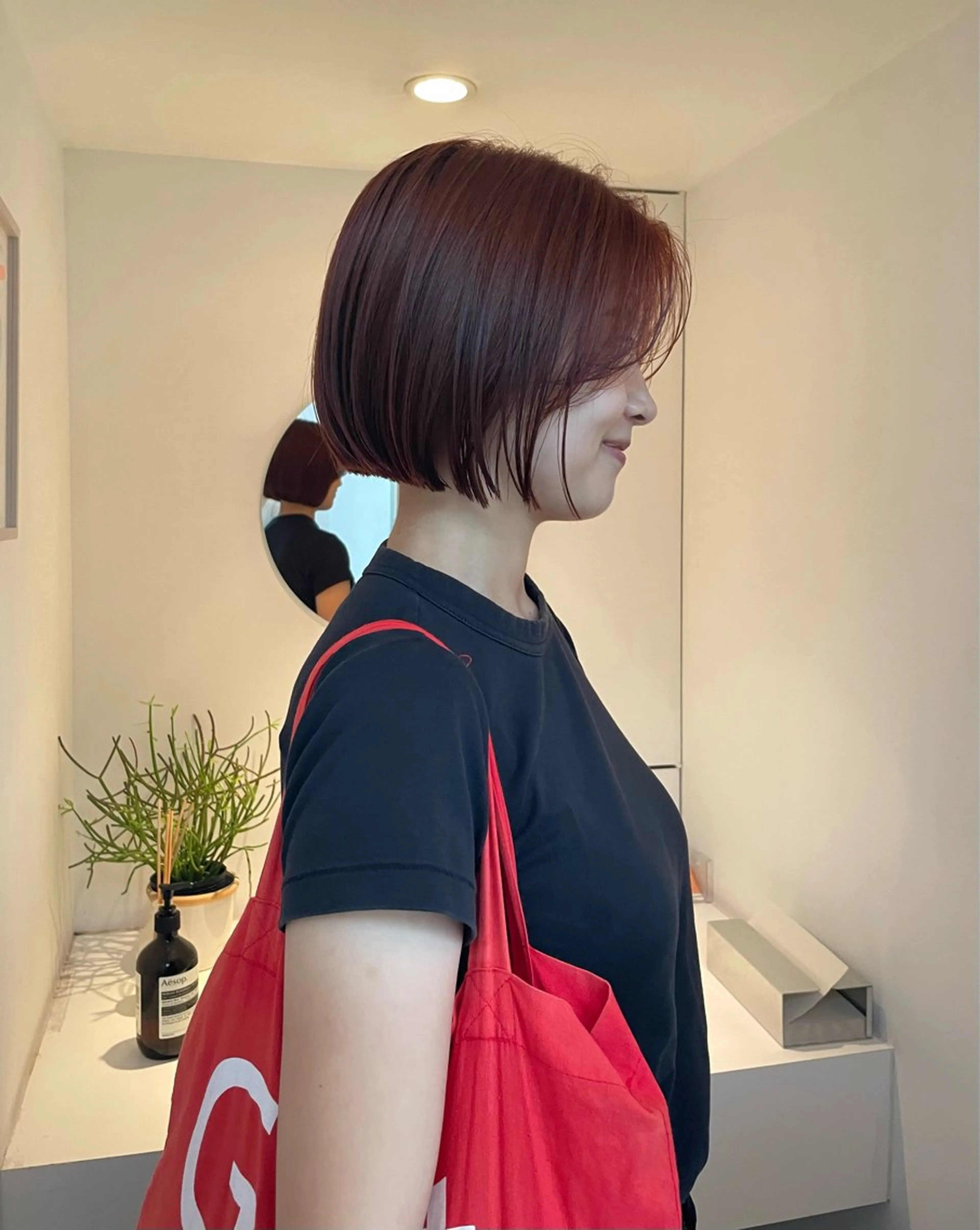 ショート カラー ヘアカラー トリートメント chiharu ボブ/レイヤーのヘアスタイル