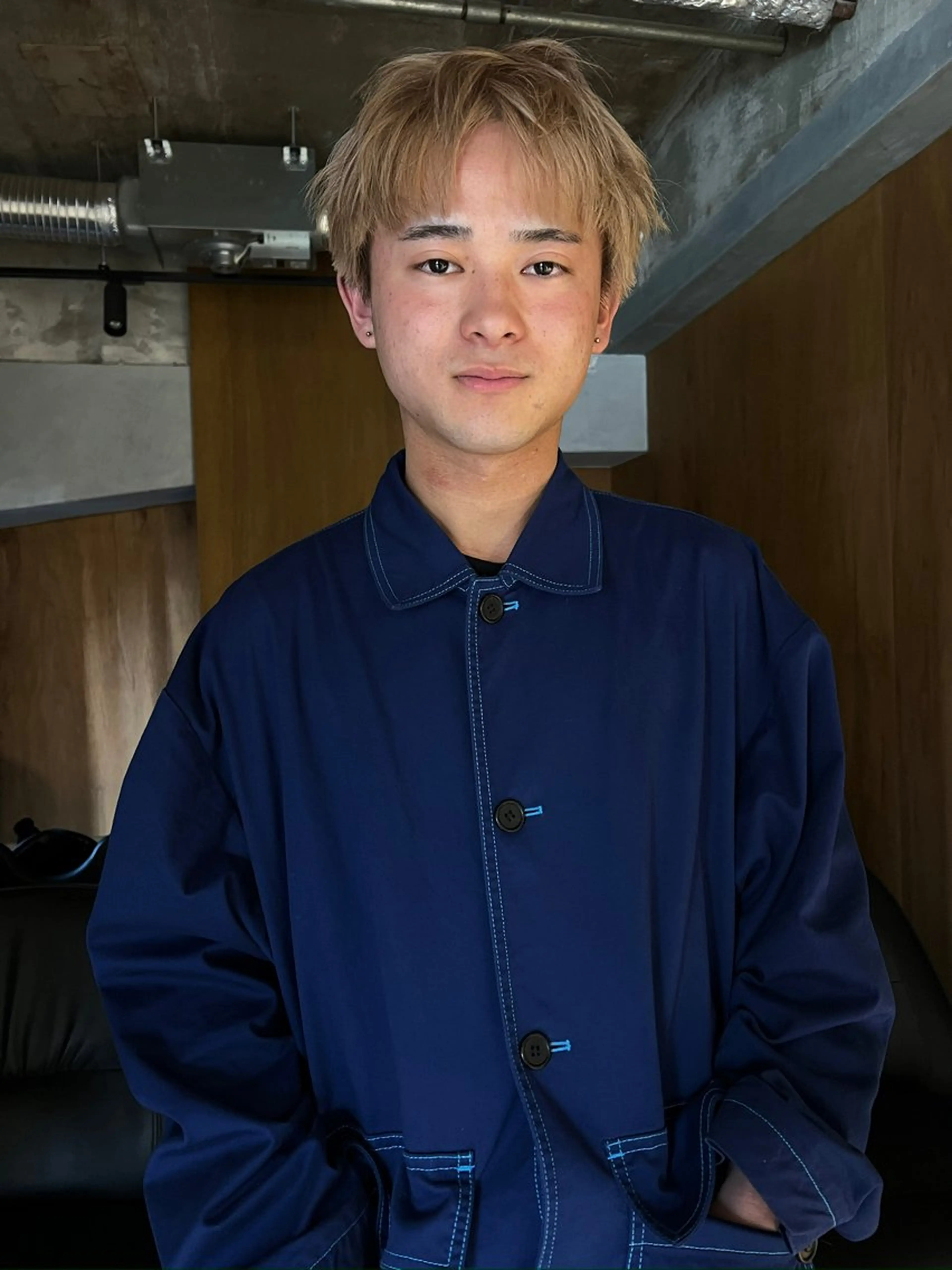 メンズカット+ワンブリーチ+オンカラーの写真