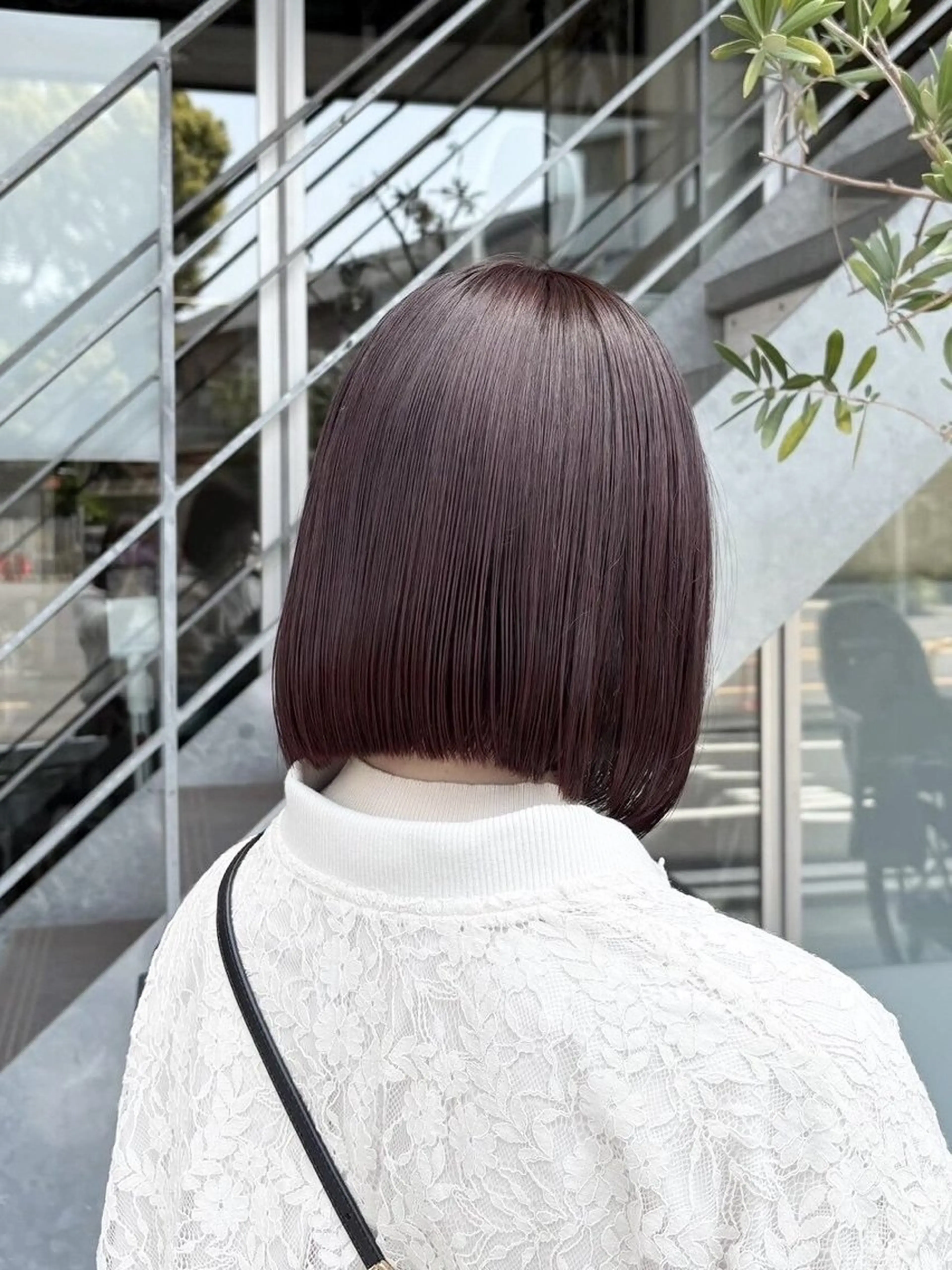 ショート カラー カット ヘアカラー トリートメント 鈴木弥月/大人ボブ× 透明感カラーのヘアスタイル