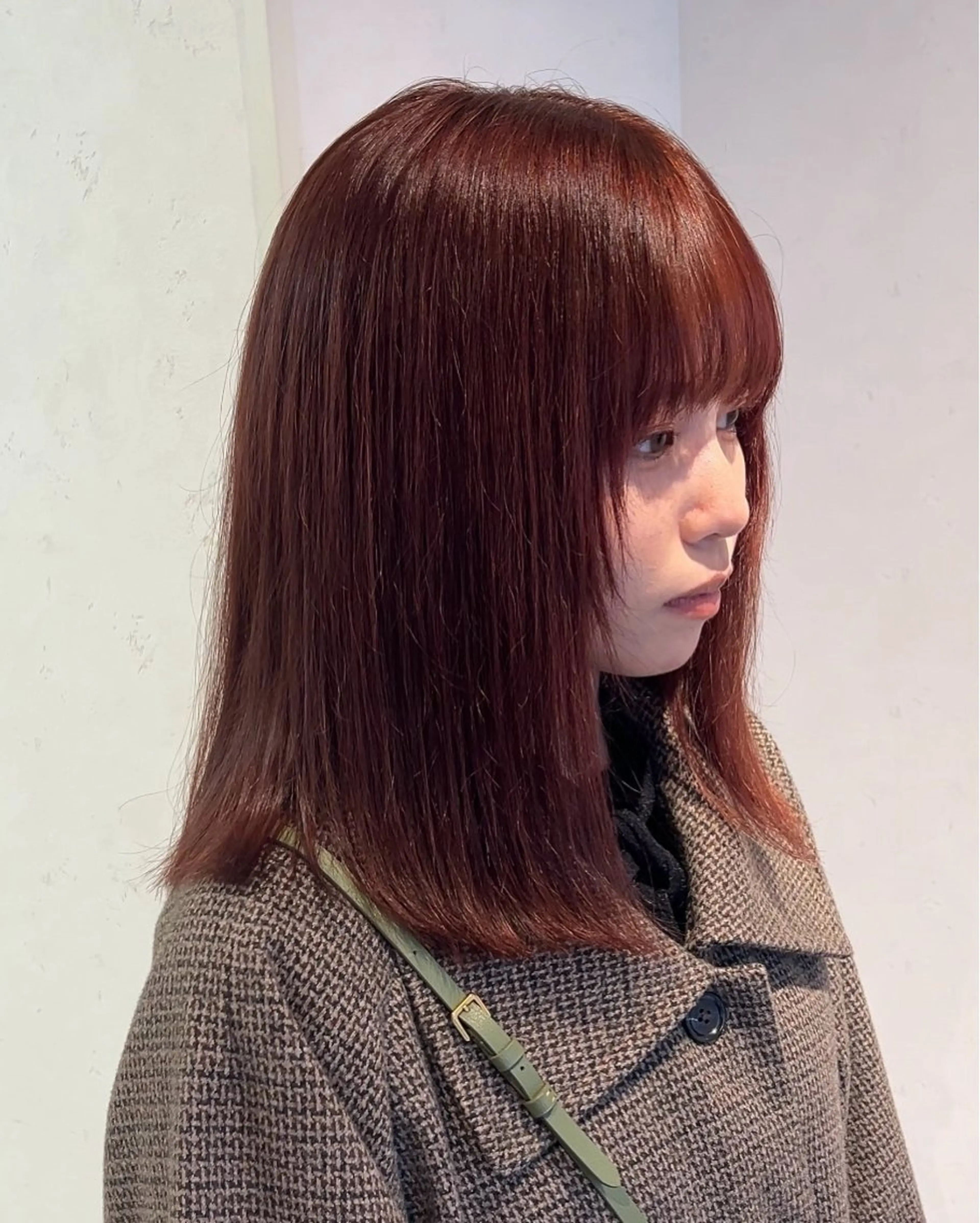 ミディアム カラー ブリーチ ブラウンカラー ブリーチなしカラー ピンクカラー ピンクブラウン カット ヘアカラー トリートメント 透明感カラー/ ダブルカラー /ソラのヘアスタイル