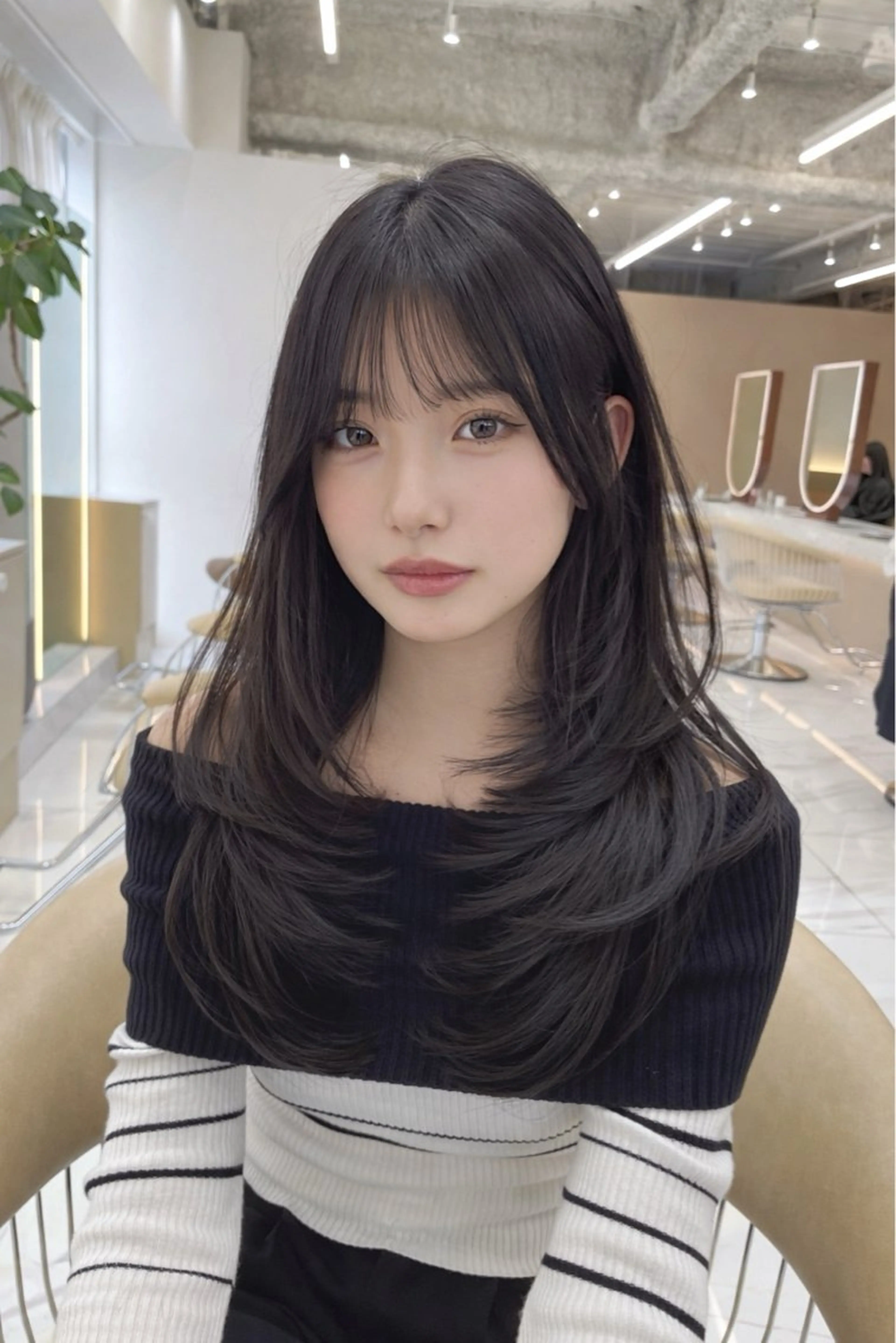 ロング カラー カット ヘアカラー トリートメント 大西 天使のヘアスタイル