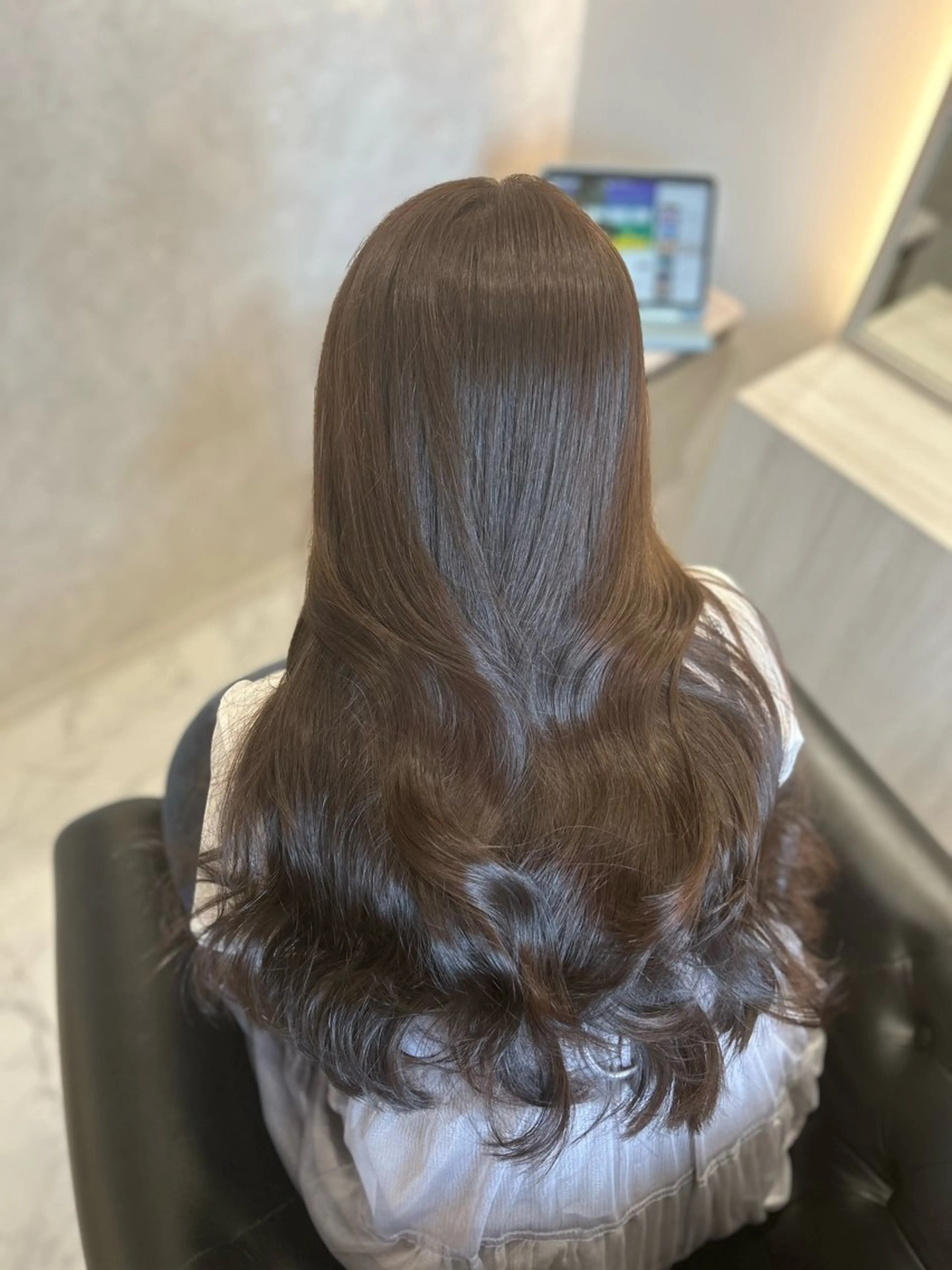 ロング カラー カット ヘアカラー トリートメント &chaLme   心斎橋所属・emi/髪質改善/ 韓国風/艶カラーのヘアスタイル