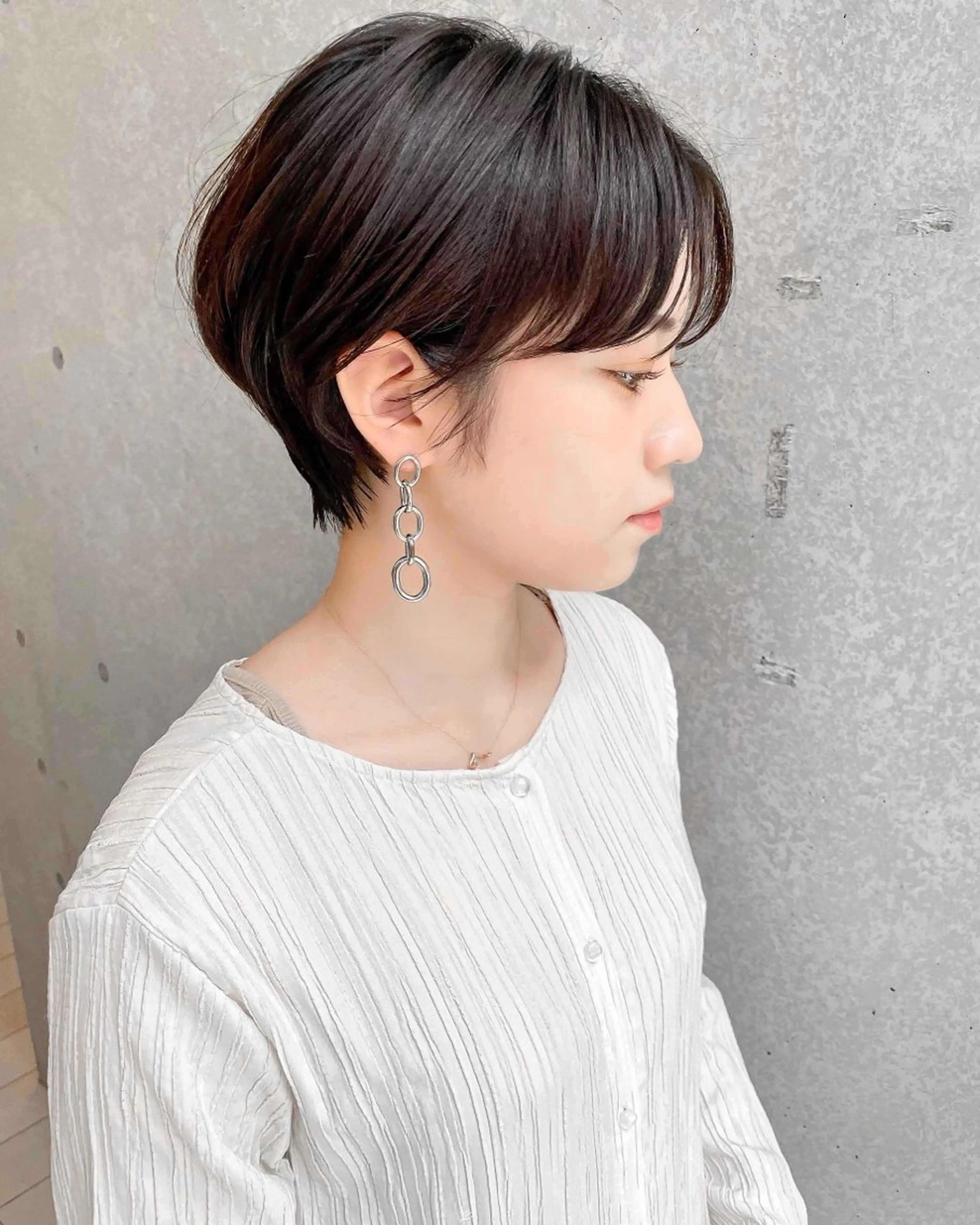 ショート レイヤー/韓国/ 顔周り/しんやのヘアスタイル