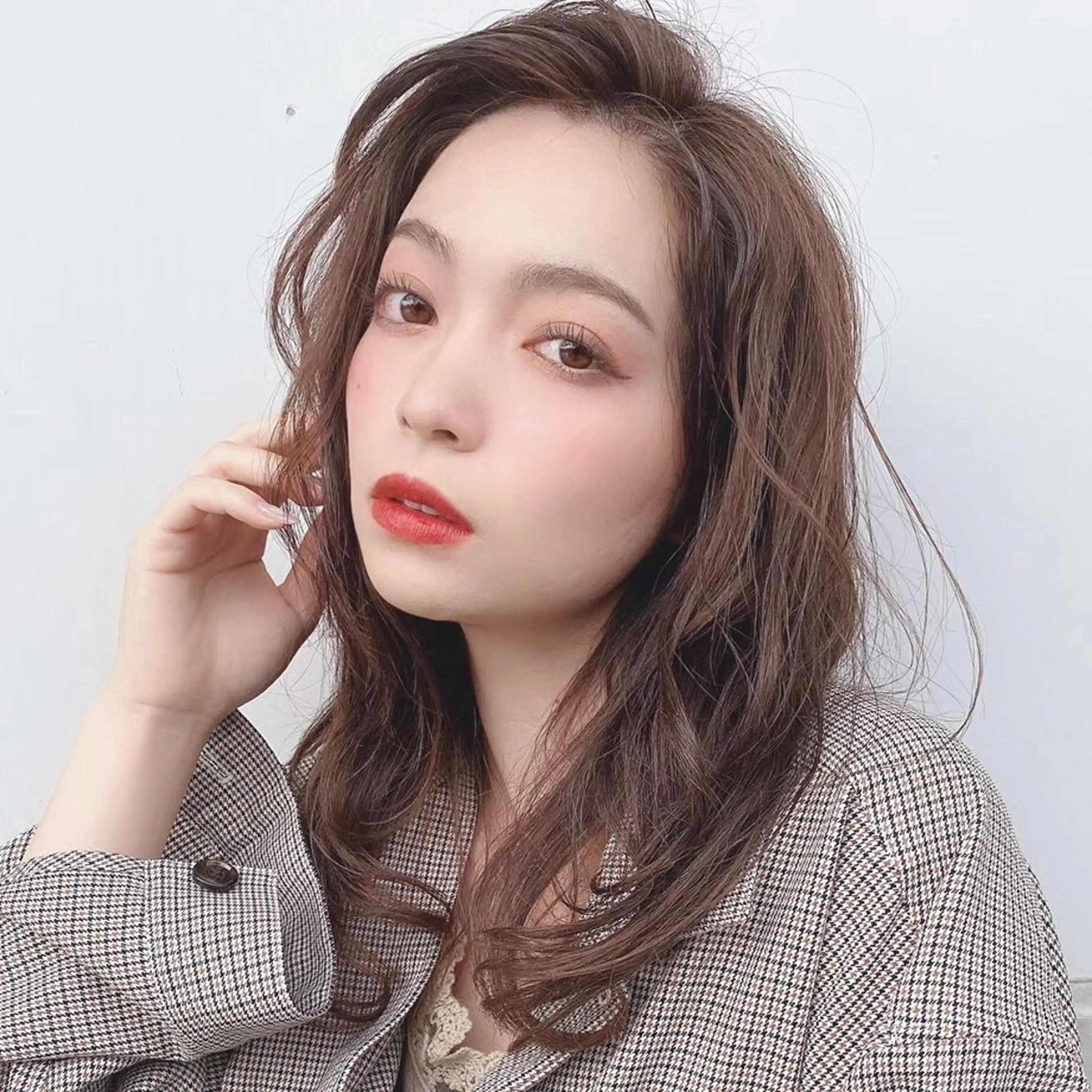 セミロング カラー 髪質改善 トリートメント カット ヘアカラー トリートメント 村上 遥香 店長スタイリストのヘアスタイル
