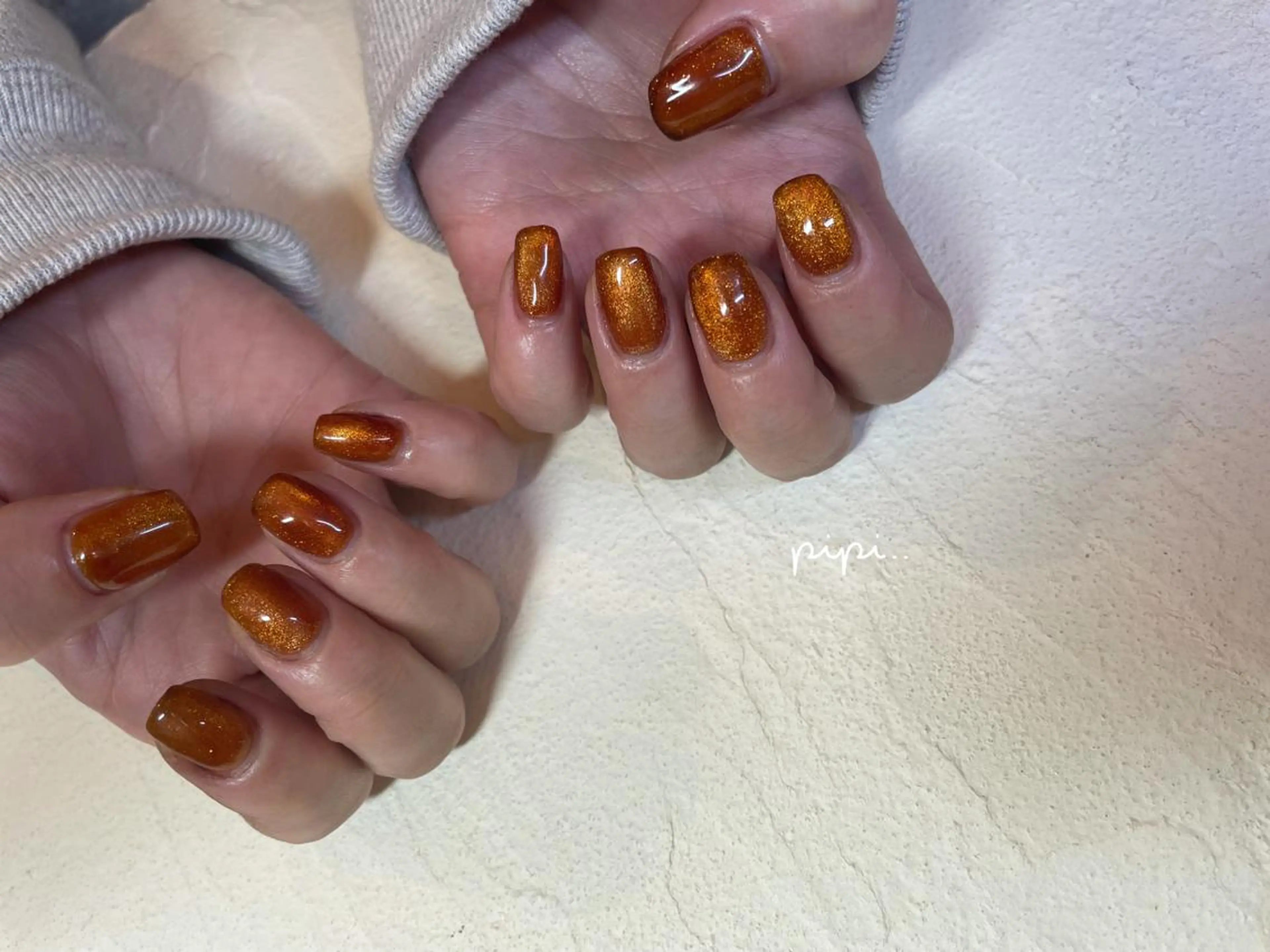 ショート ネイル マグネットネイル ワンカラーネイル pipi..所属・pipi ..のネイルデザイン