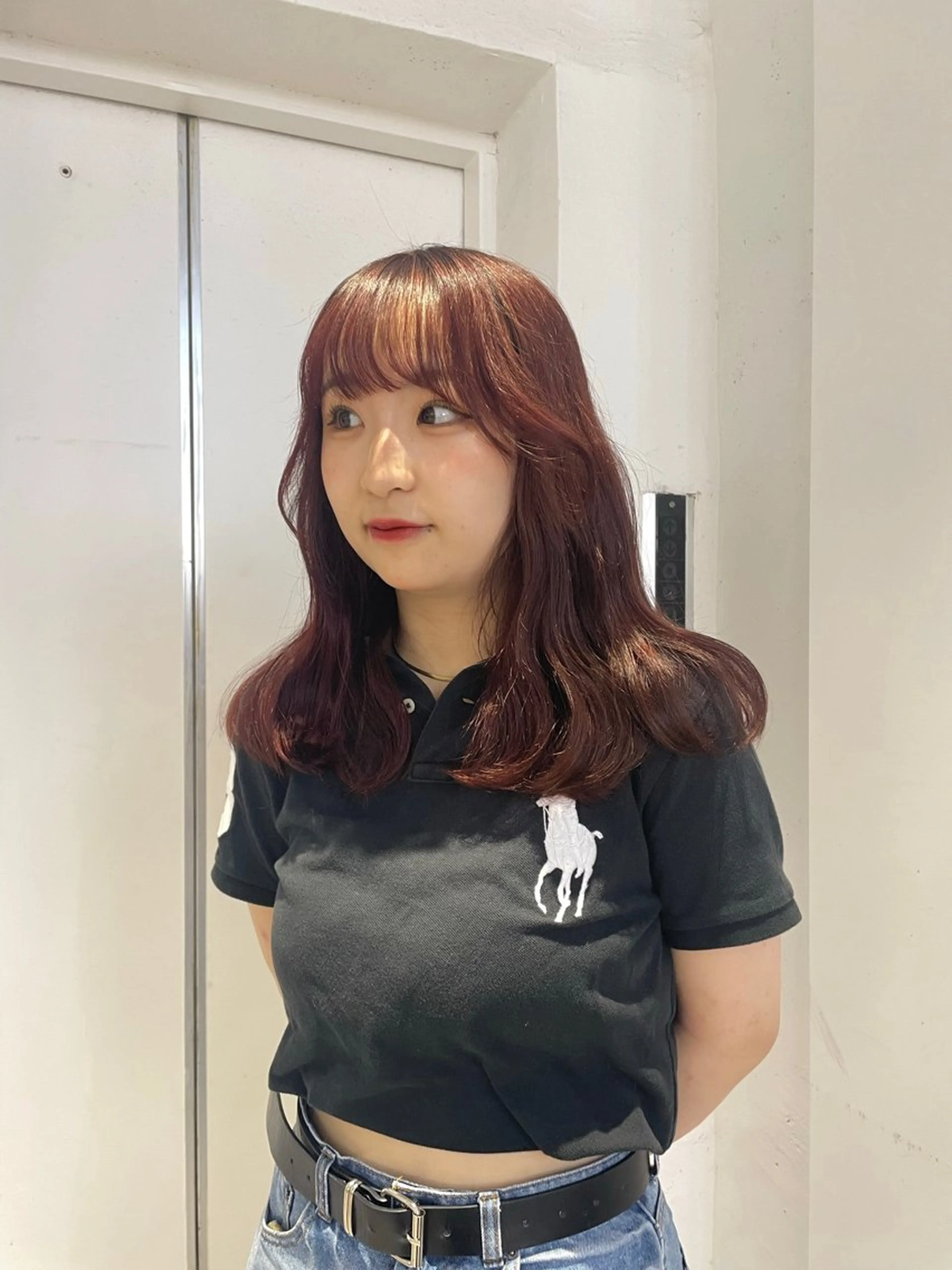 セミロング カラー ヘアカラー 🌟暖色系ハイトーン 🌟AIのヘアスタイル