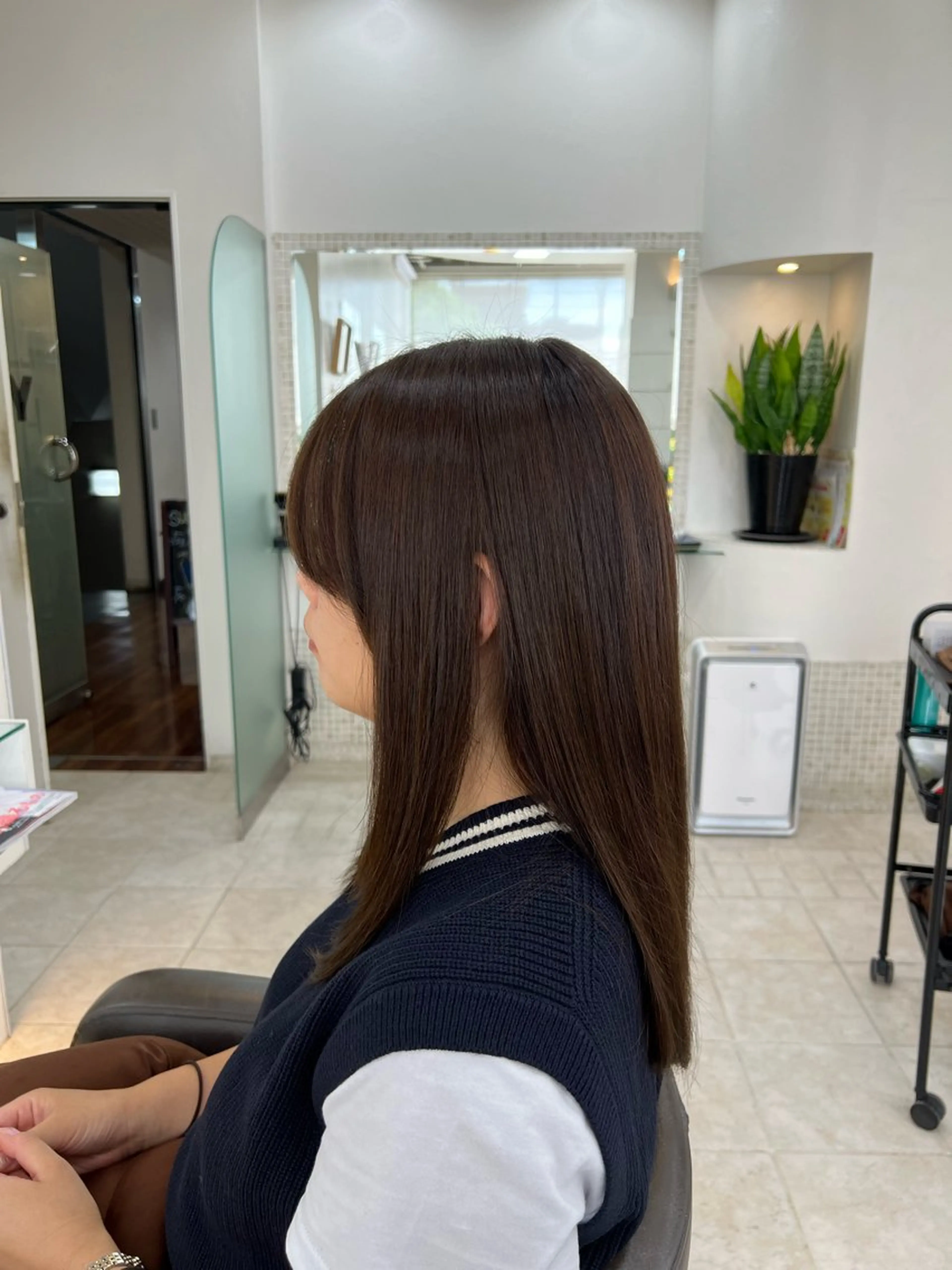 セミロング カラー ヘアカラー モデル募集◆堀江 海里◆桂駅1分のヘアスタイル