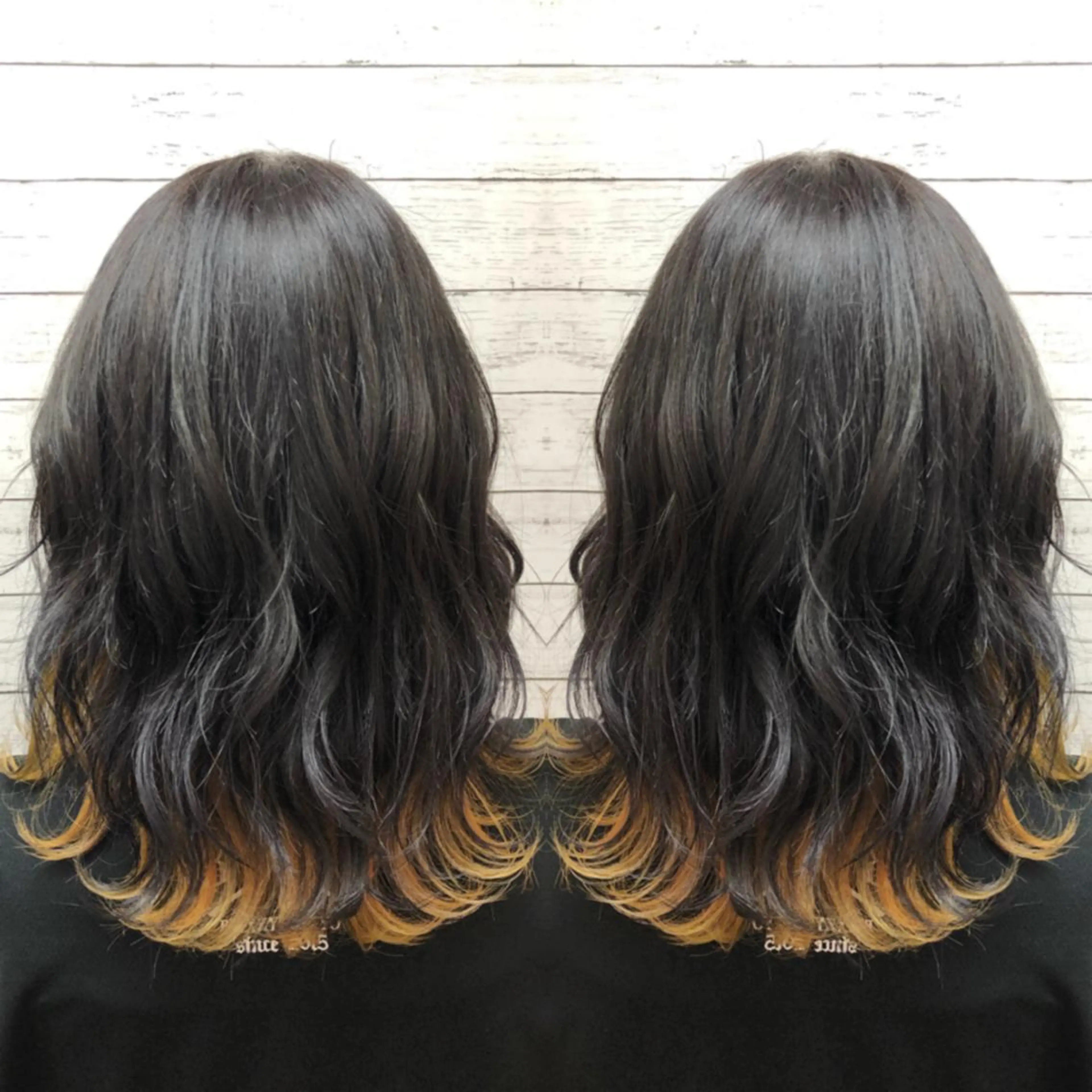 ミディアム カラー ブリーチ イエローカラー ヘアセット 韓国ヘア🤍髪質改善 🇰🇷AKANEのヘアスタイル