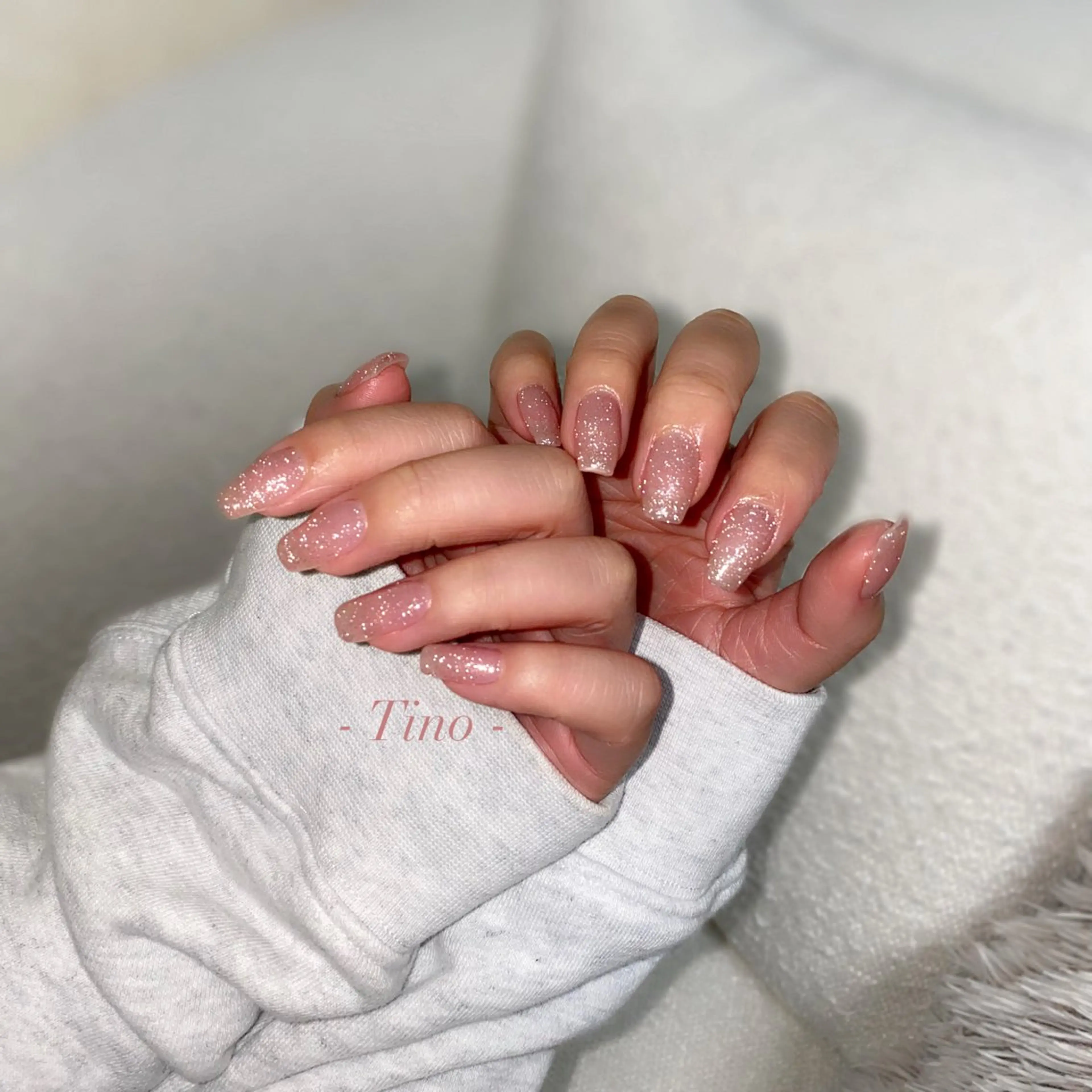 ネイル フラッシュネイル フラッシュマグ キラキラネイル マグネットネイル オフィスネイル ハンドネイル nailsalon - Tino -のネイルデザイン