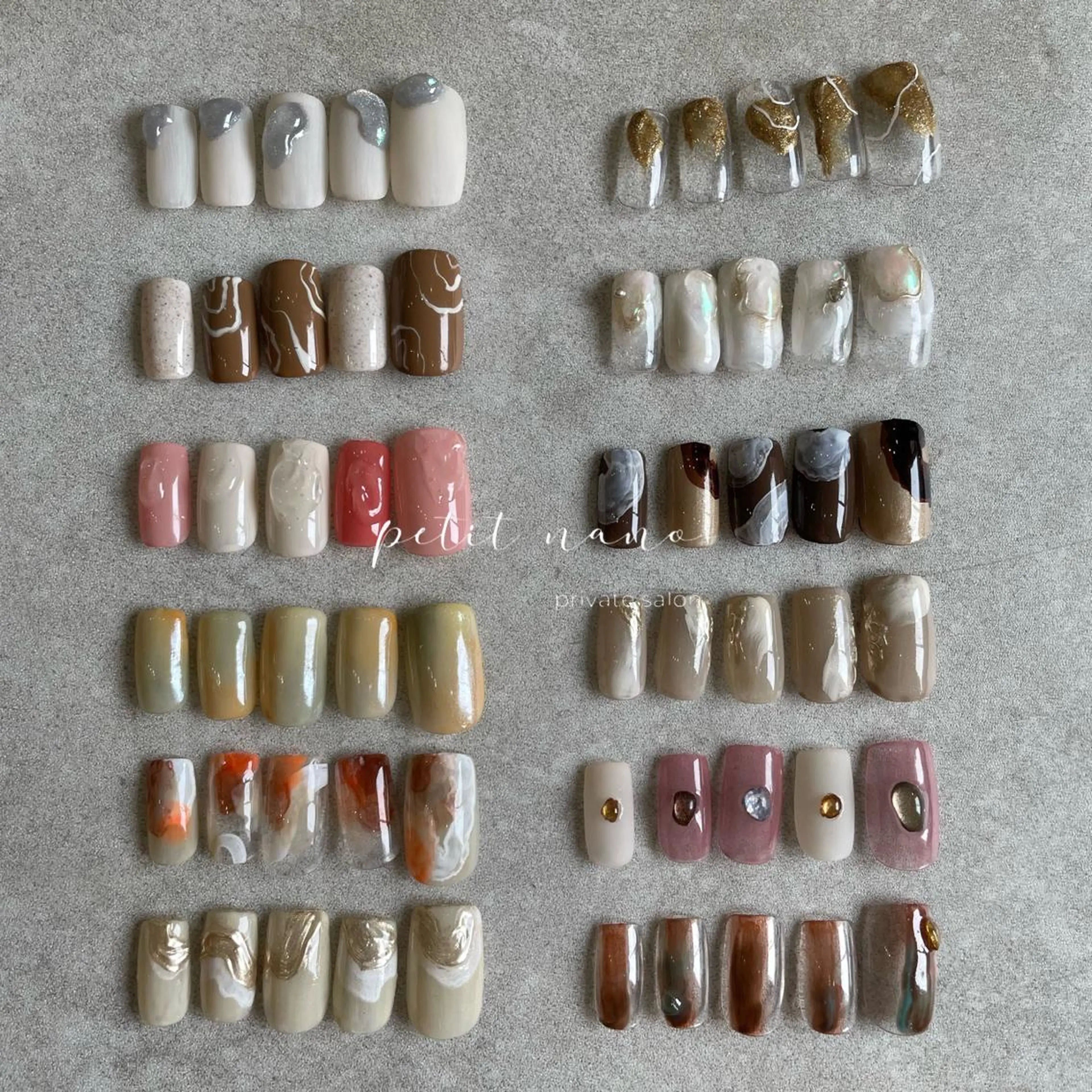 ネイル アートネイル ニュアンスネイル スクエアネイル 夏ネイル ハンドネイル nail‪◯ petitnanoのネイルデザイン