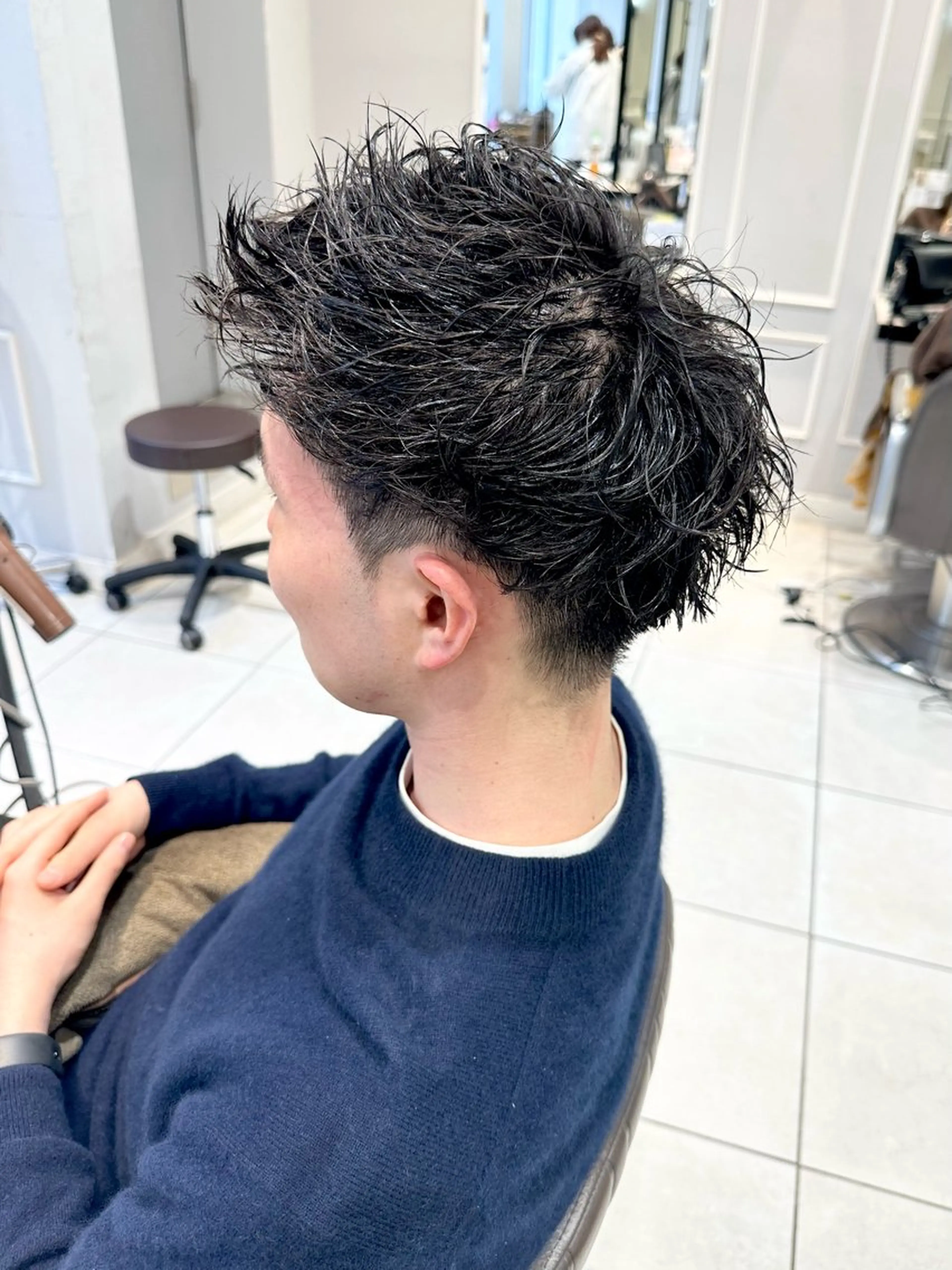 ショート パーマ メンズ ショートヘア カット パーマ 🦖鶴岡香純🦖 産休中のヘアスタイル