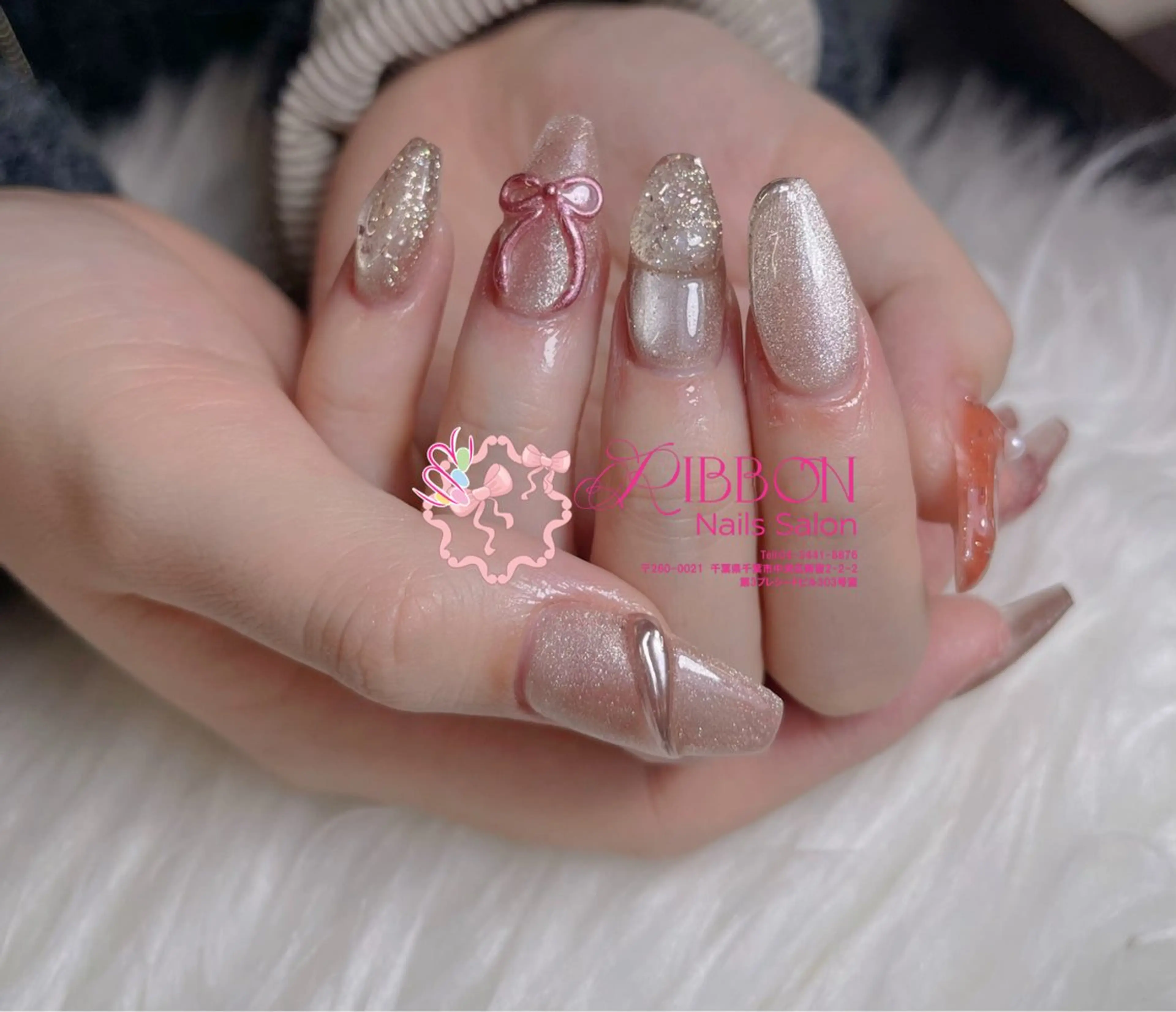 ネイル チークネイル フットネイル フレンチネイル グラデーション 韓国ネイル ハンドネイル Ribbonnail salonのネイルデザイン