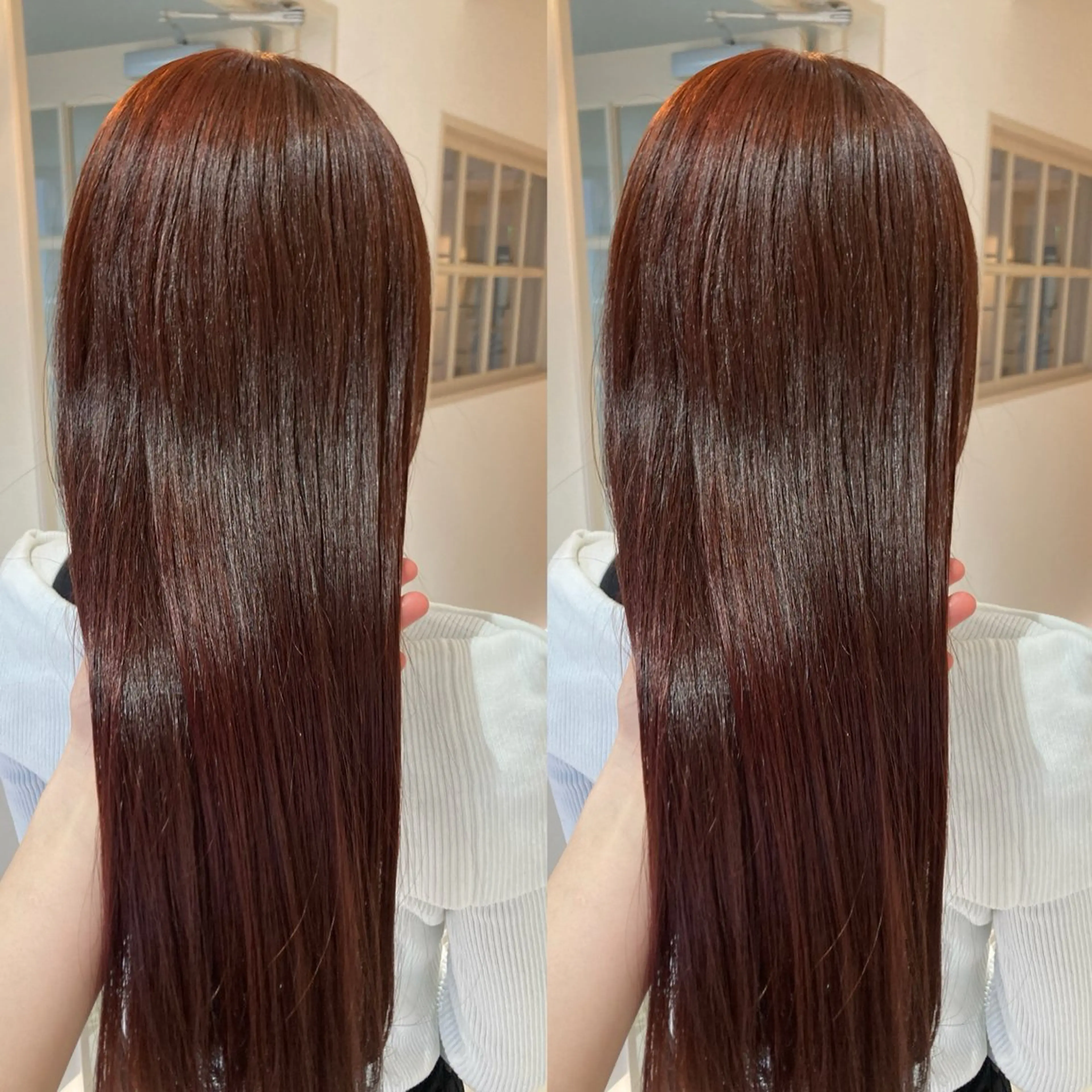 セミロング レッドブラウン schon所属・み うのヘアスタイル