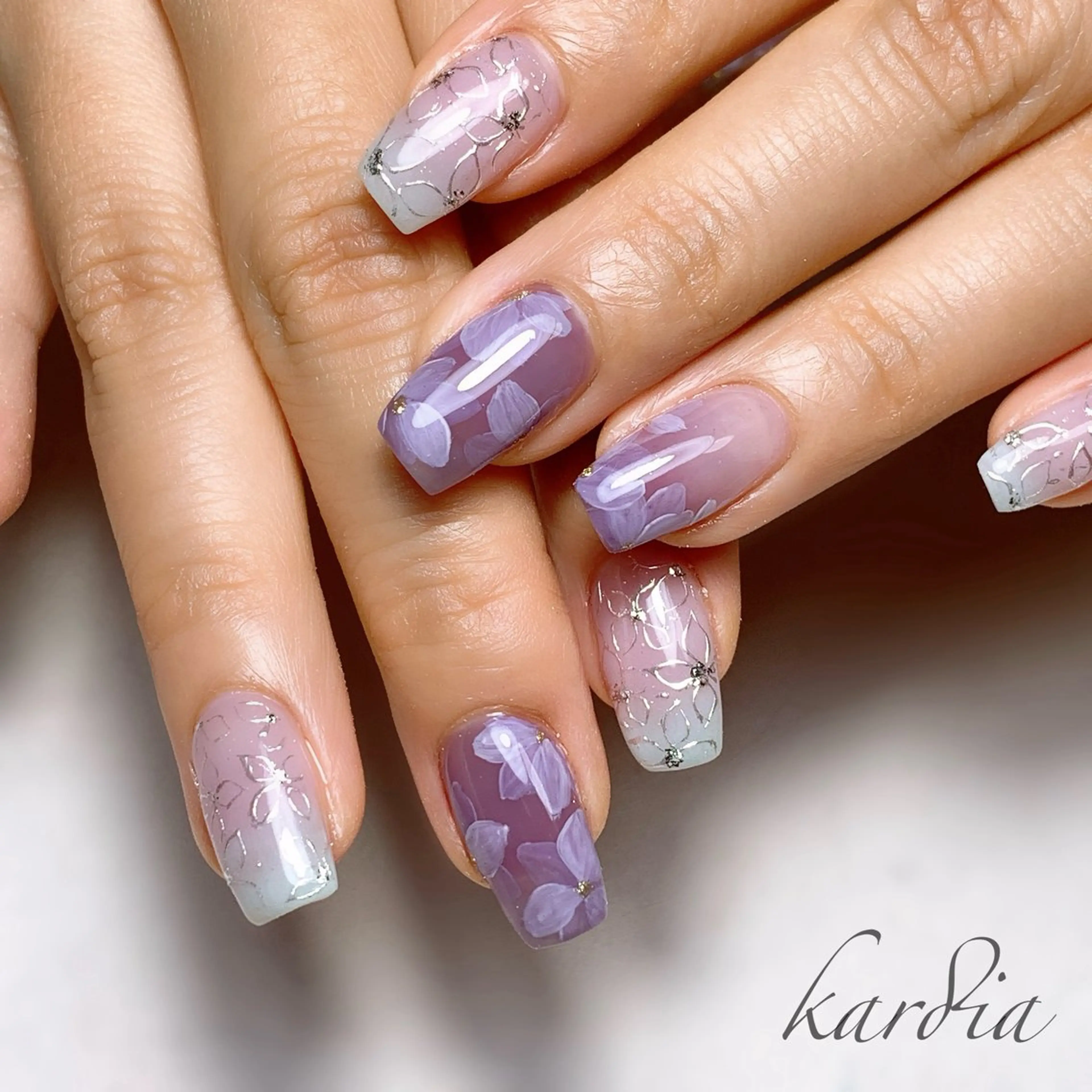 ネイル ハンドネイル καρδιά -ｶﾙﾃﾞｨｱ-のネイルデザイン