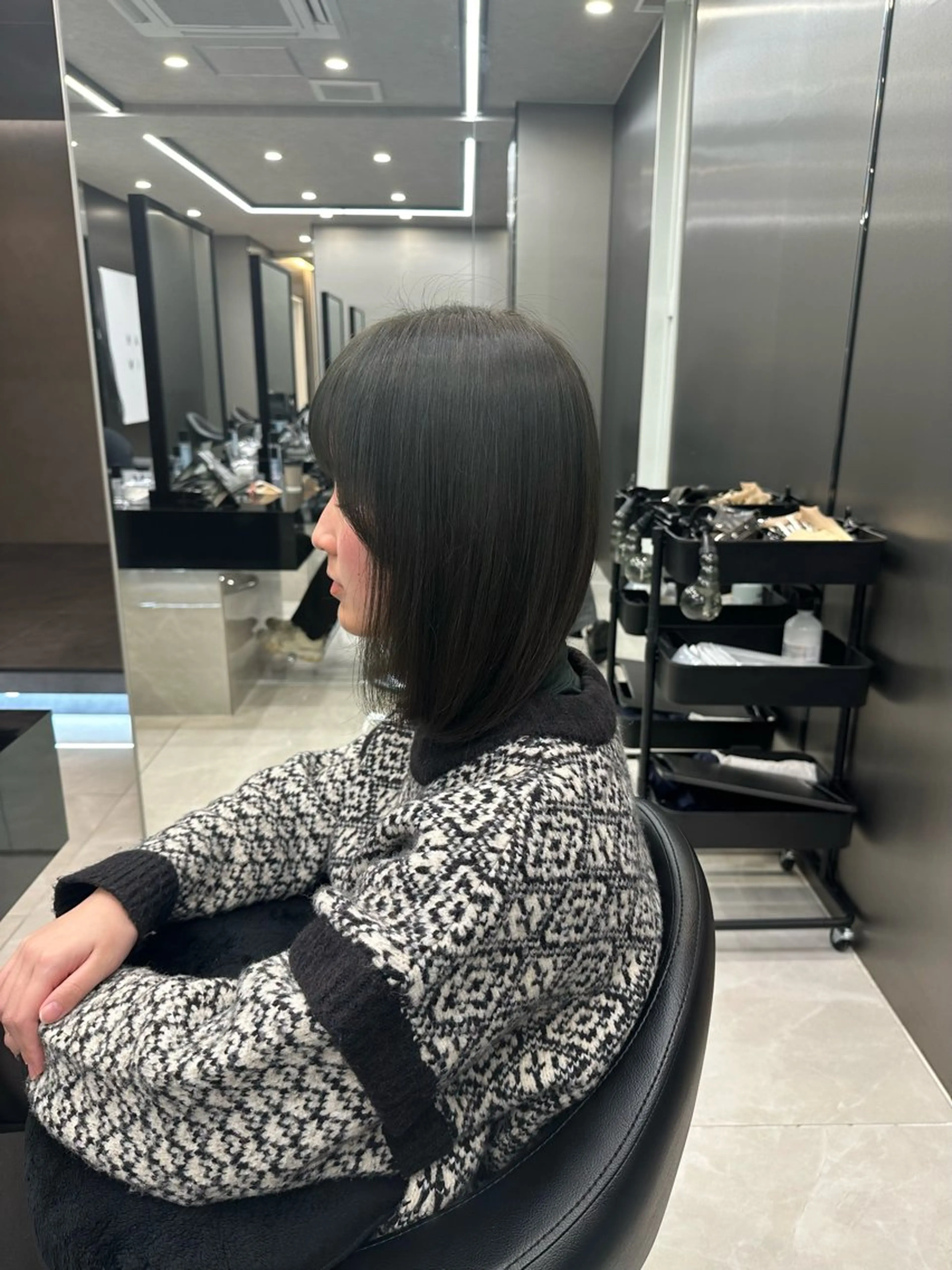 ミディアム カラー 透明感カラー グレージュ オリーブグレージュ オリーブグレー トリートメント ヘアカラー HARUKI MINATO japan 仙台店所属・✨【髪質改善/縮毛 矯正】✨ゆうほのヘアスタイル