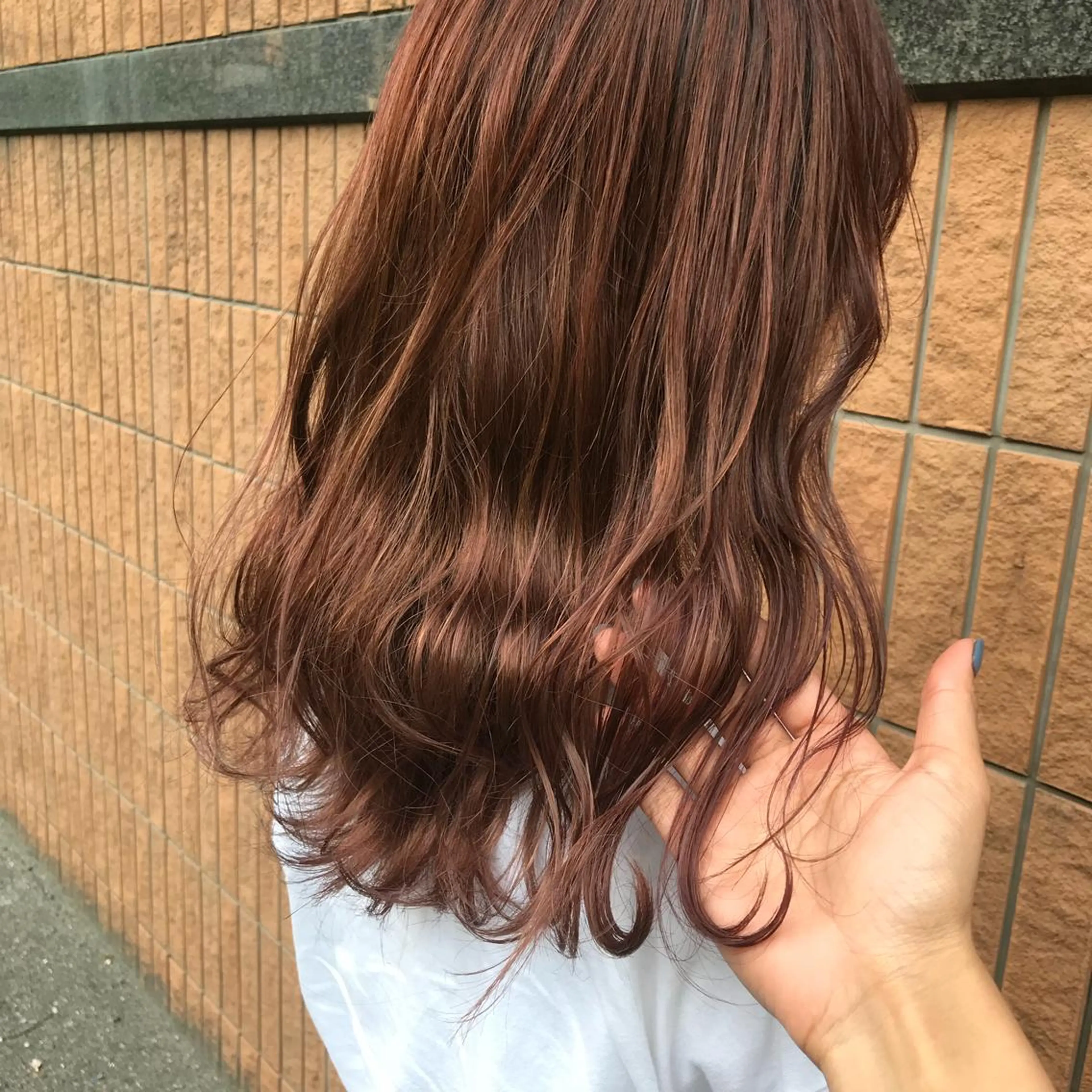 セミロング カラー ブリーチ ピンクカラー ヘアカラー トリートメント レイヤー/顔周り /AKARIのヘアスタイル
